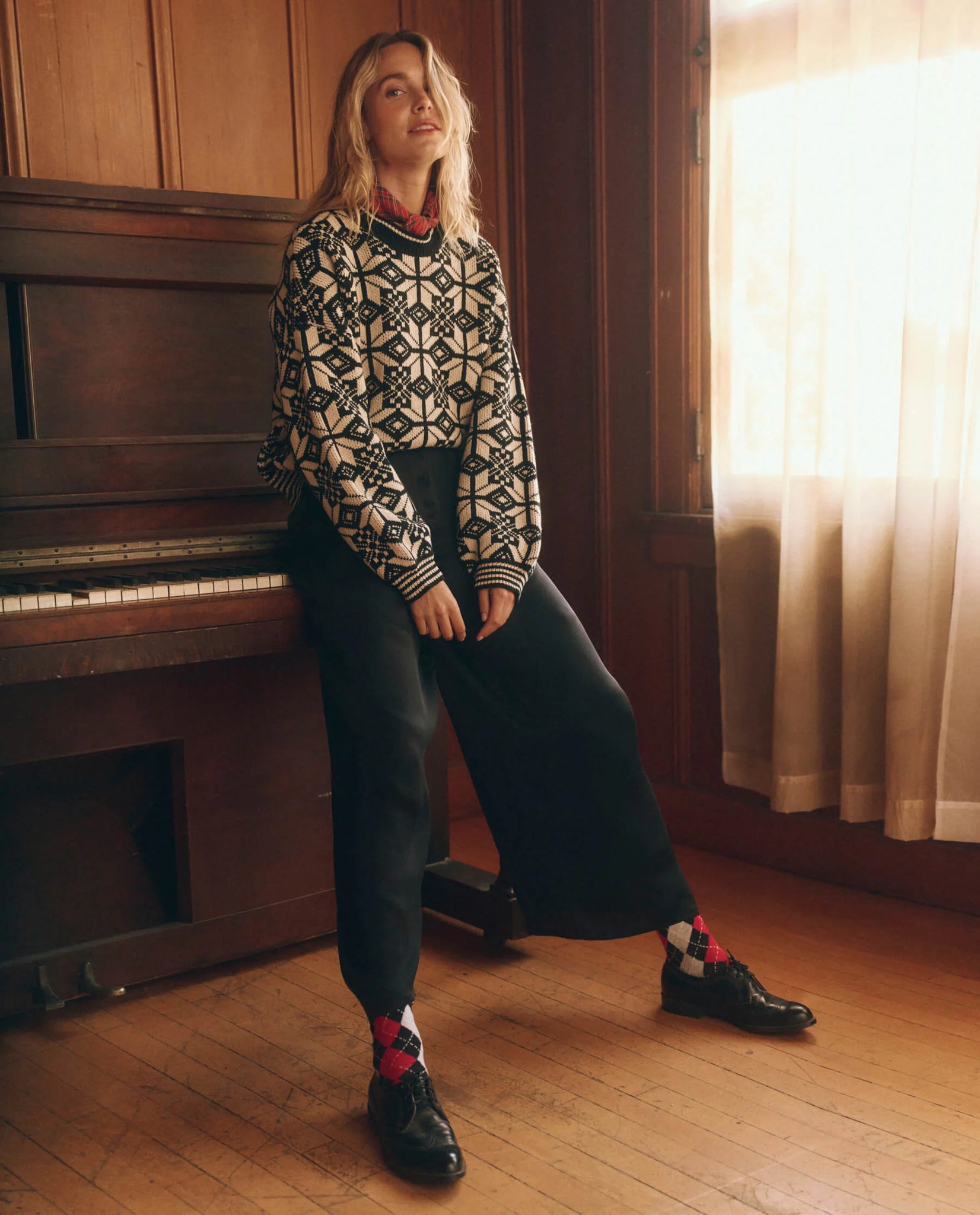 The Snowflake Pullover. Licorice