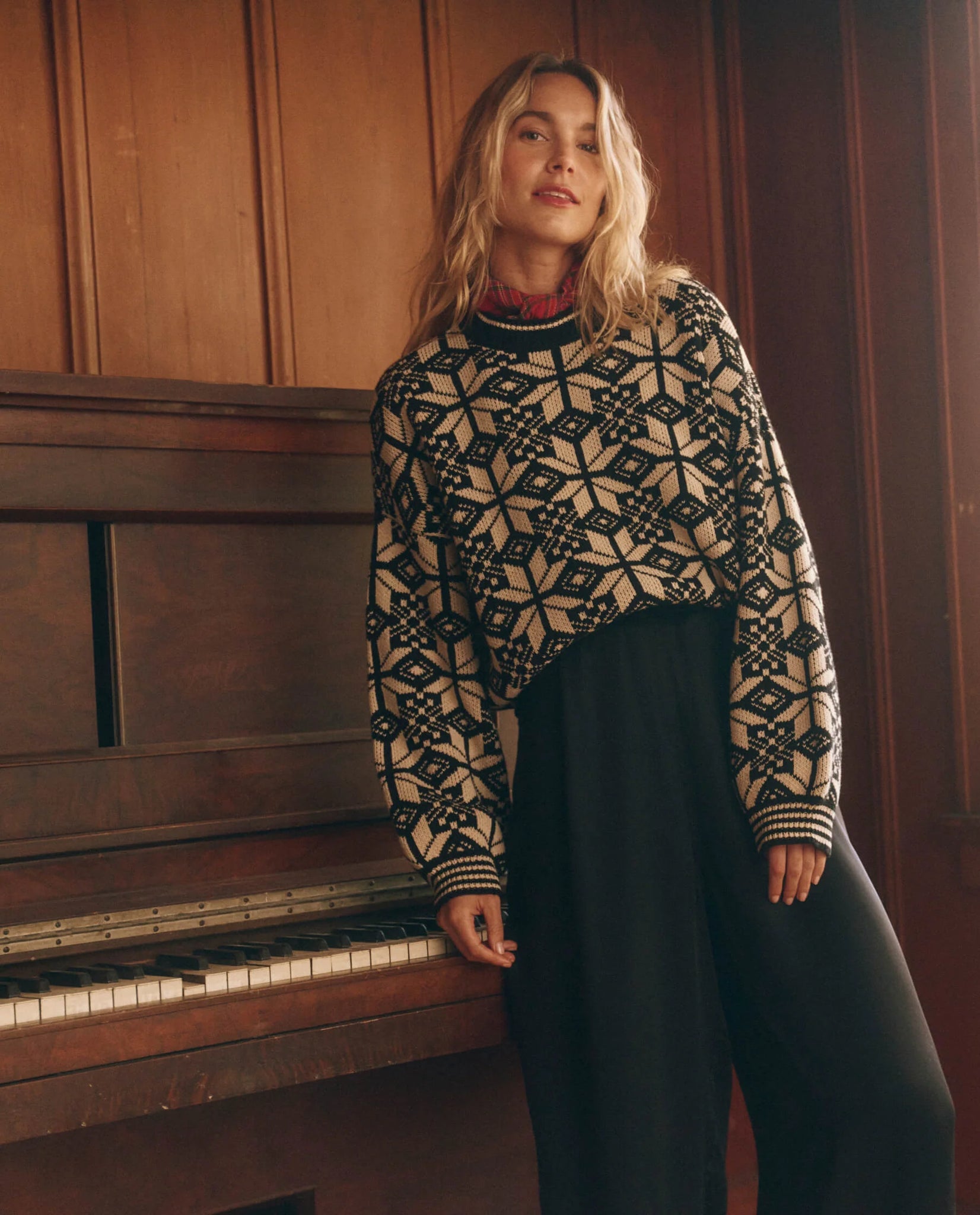 The Snowflake Pullover. Licorice