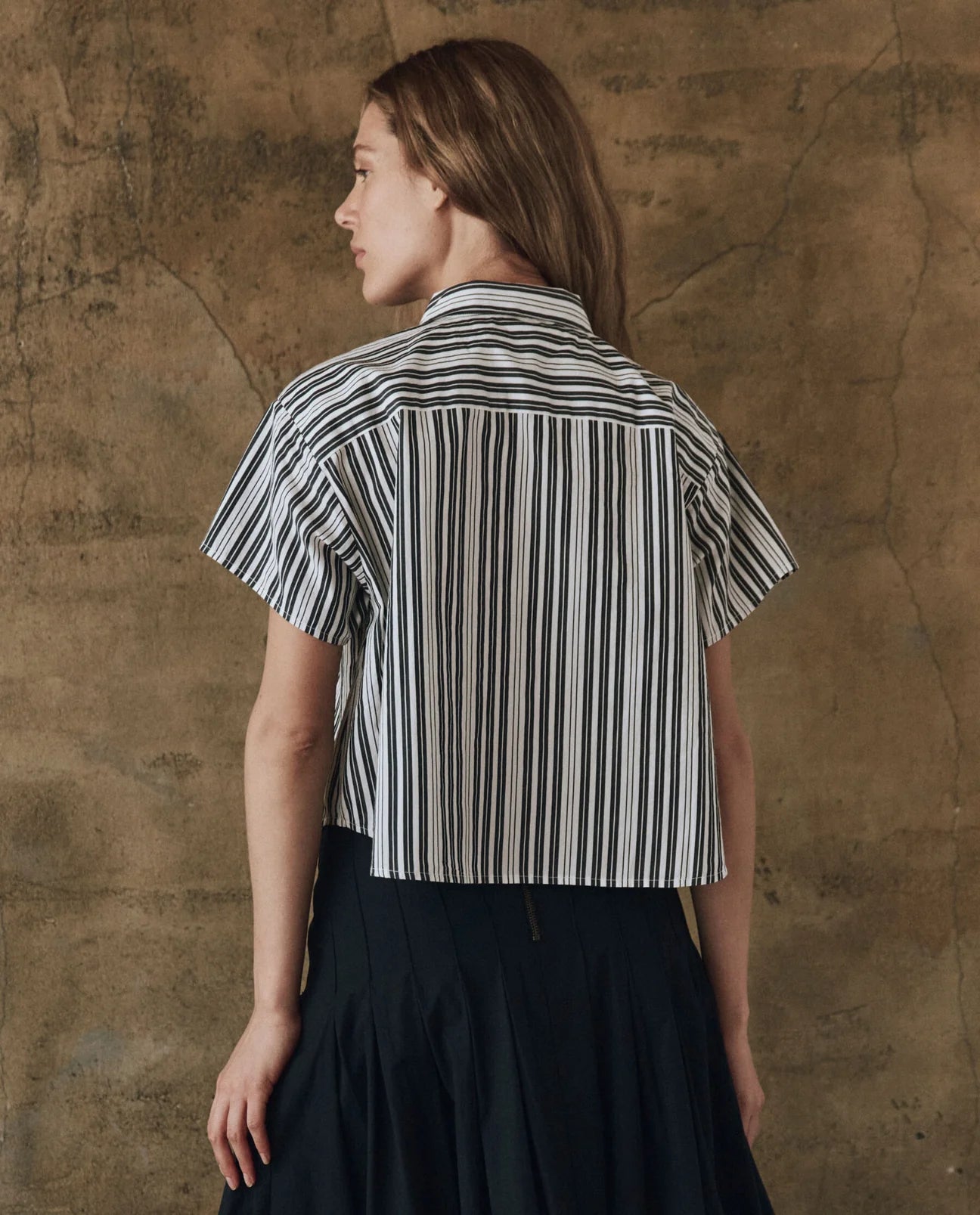 The Valor Top. Parchment Stripe