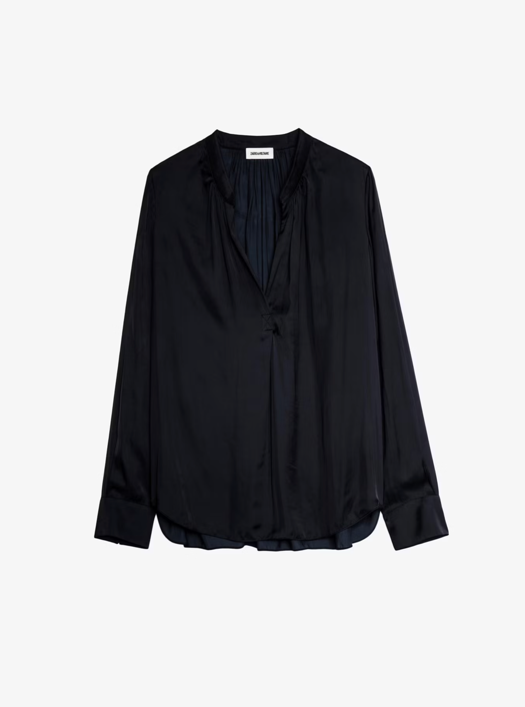 Tink Satin Blouse in Noir