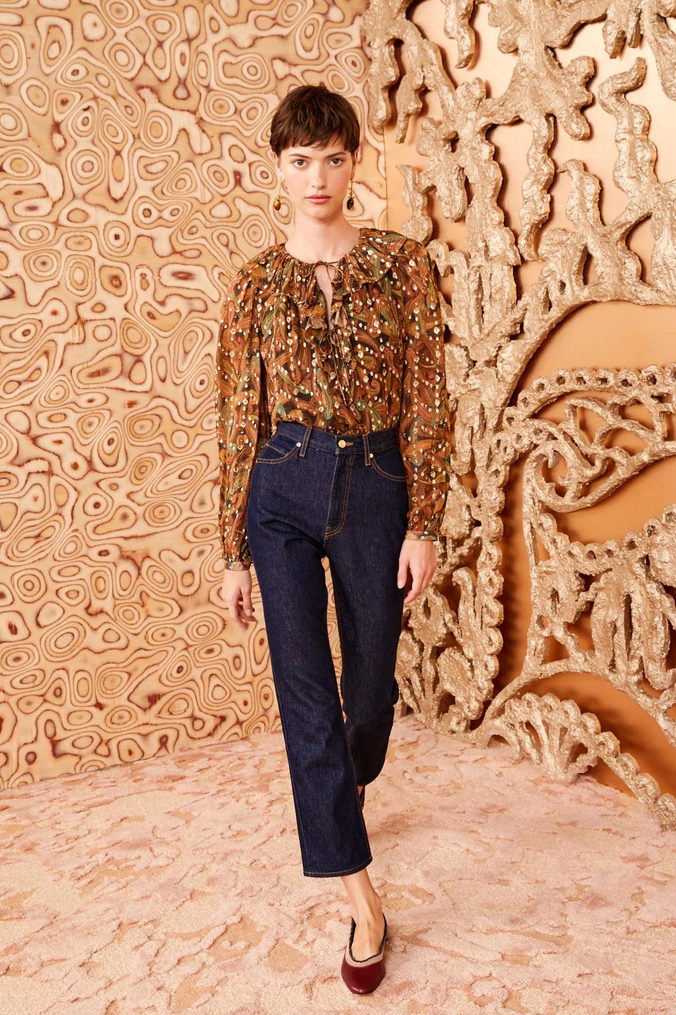 Emilie Blouse in Tiger's Eye