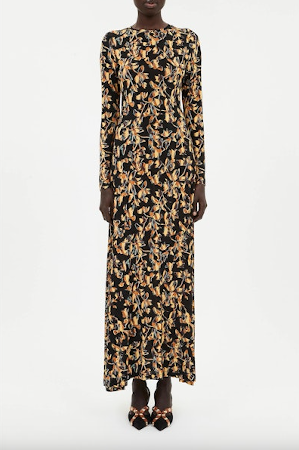 Amari Jersey Long Sleeve Dress in Solaris