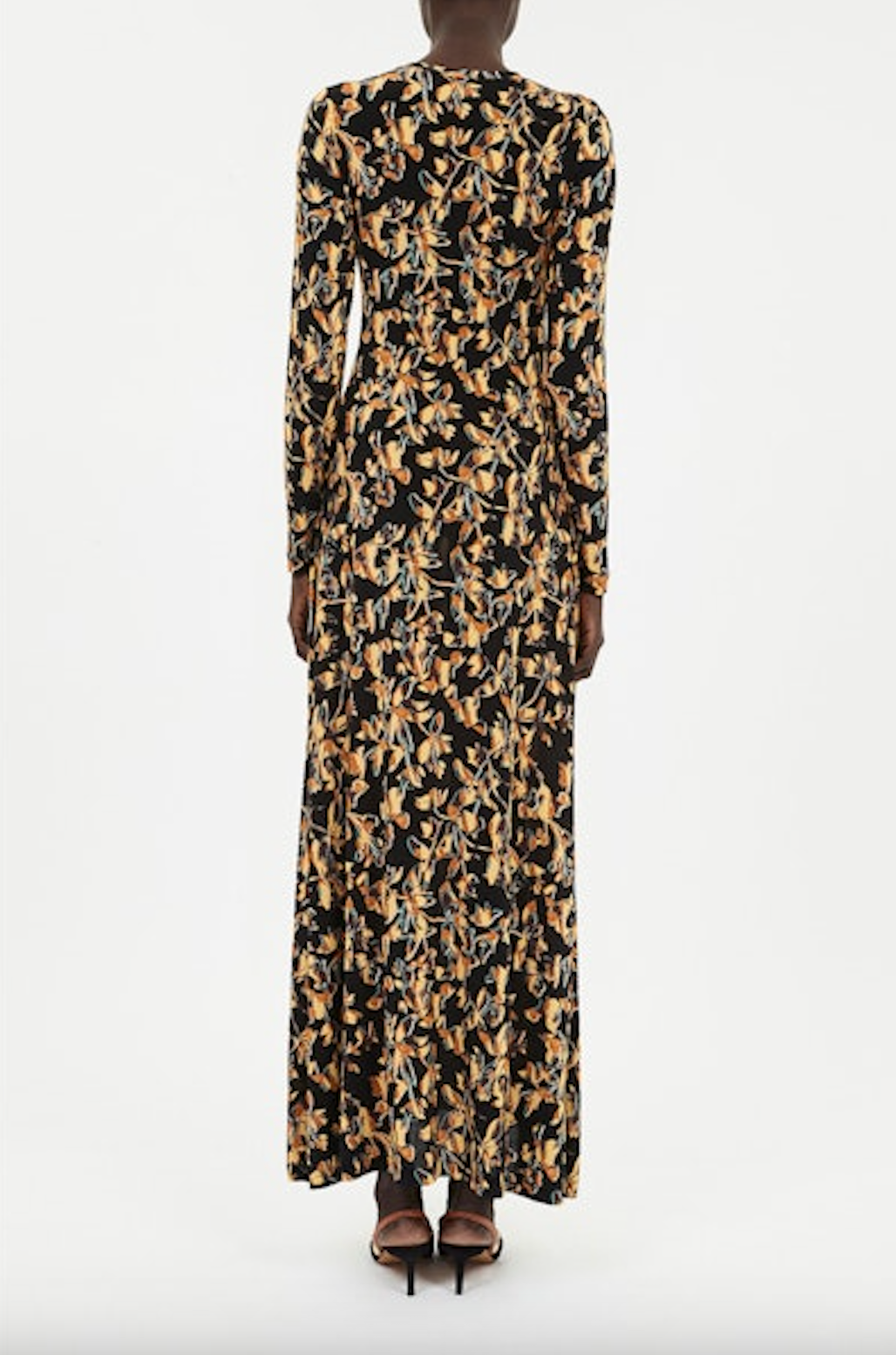 Amari Jersey Long Sleeve Dress in Solaris