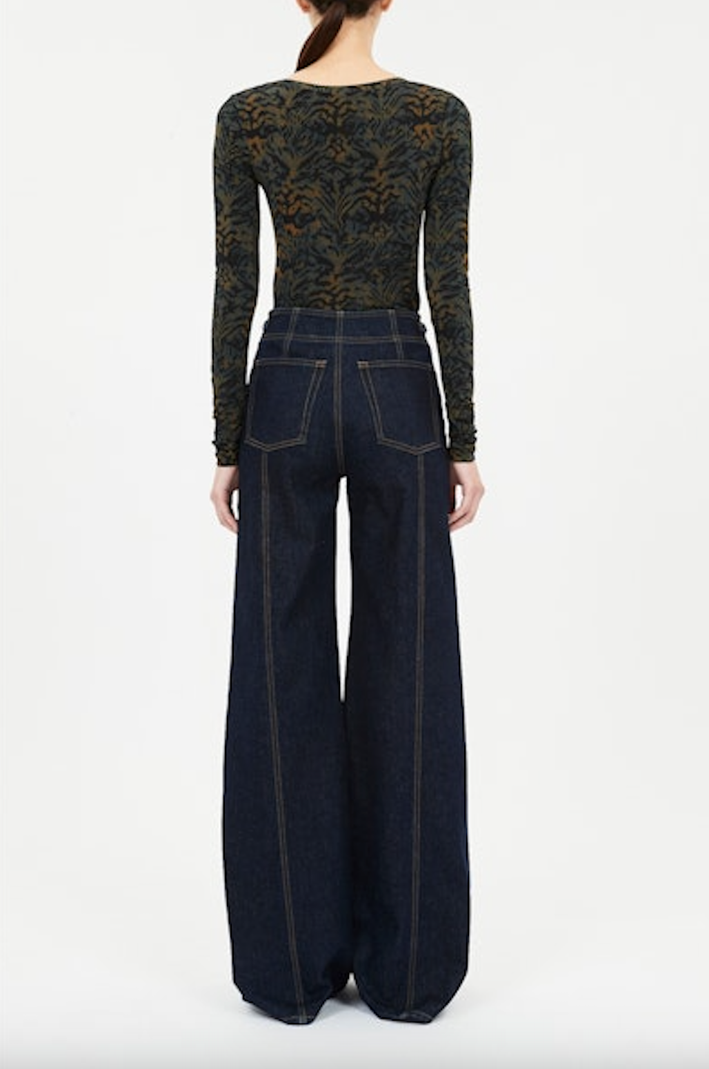 Aris Jersey Long Sleeve U-Neck Top in Desert Jasper