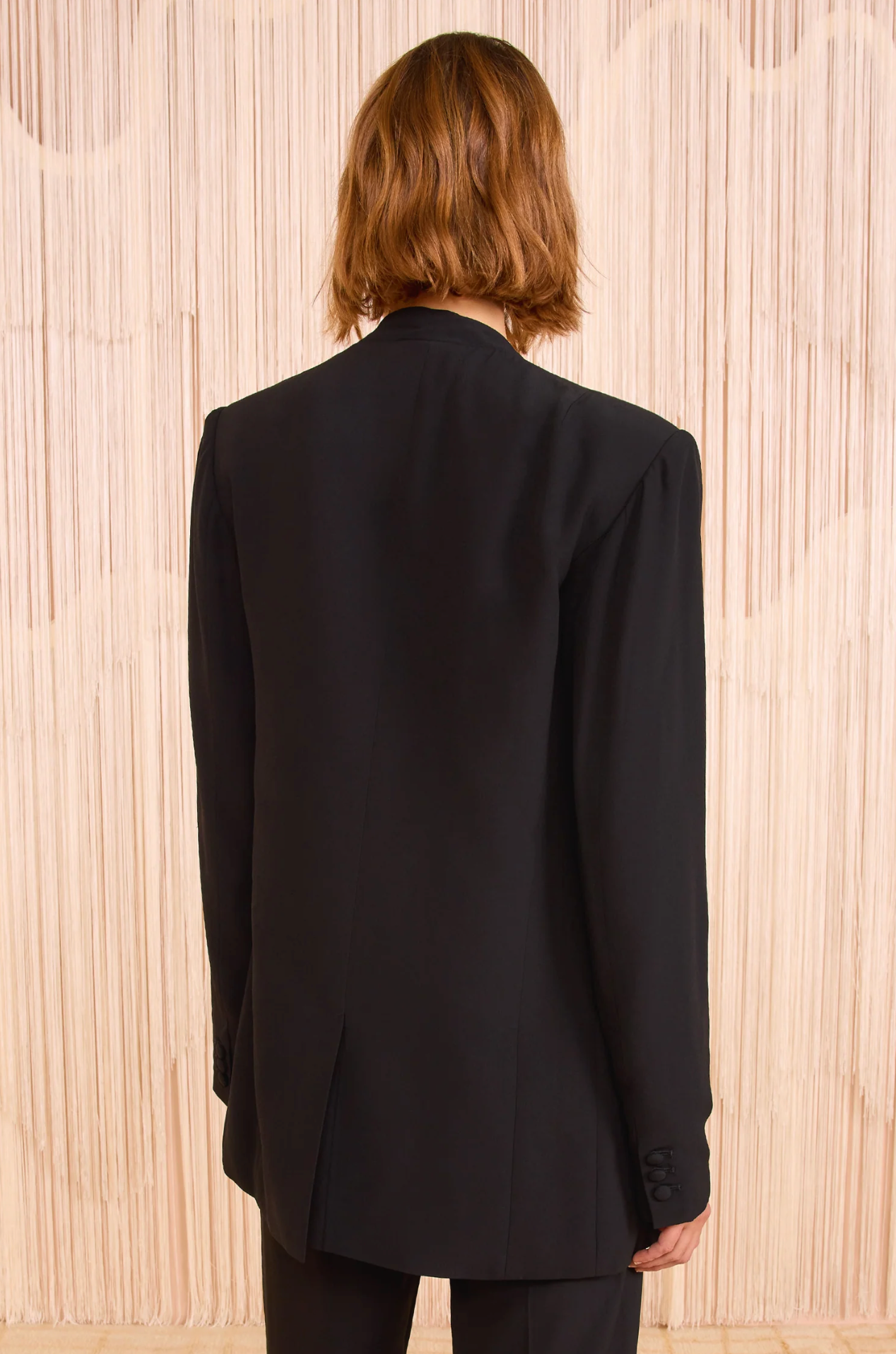 Elea Draped Front Jacket in Noir