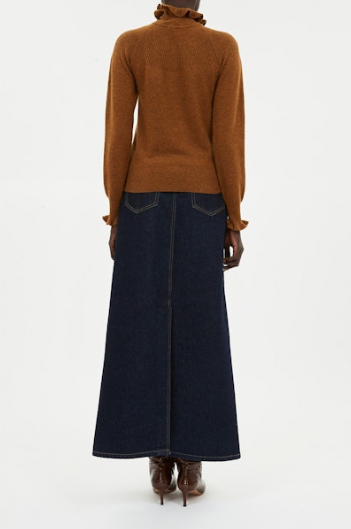 Maisie Cashmere Turtleneck in Umber