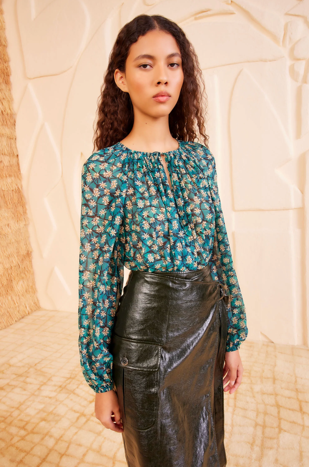 Safa Blouse in Clematis