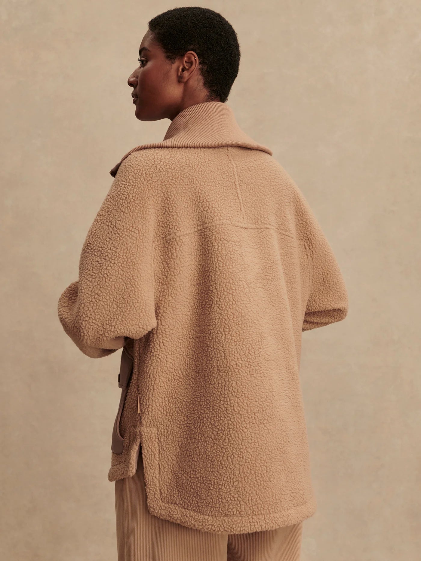 Eleanor Patch Pocket Fleece in Chanterelle
