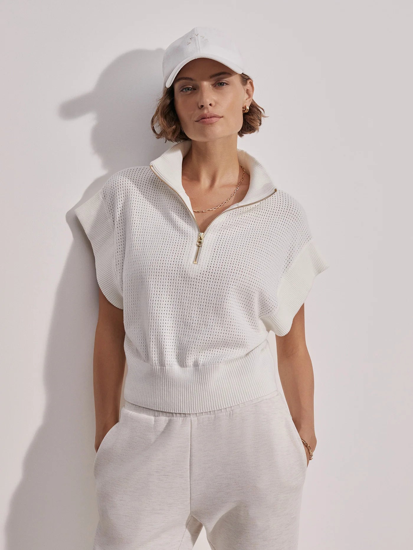Fulton Cropped Knit in White