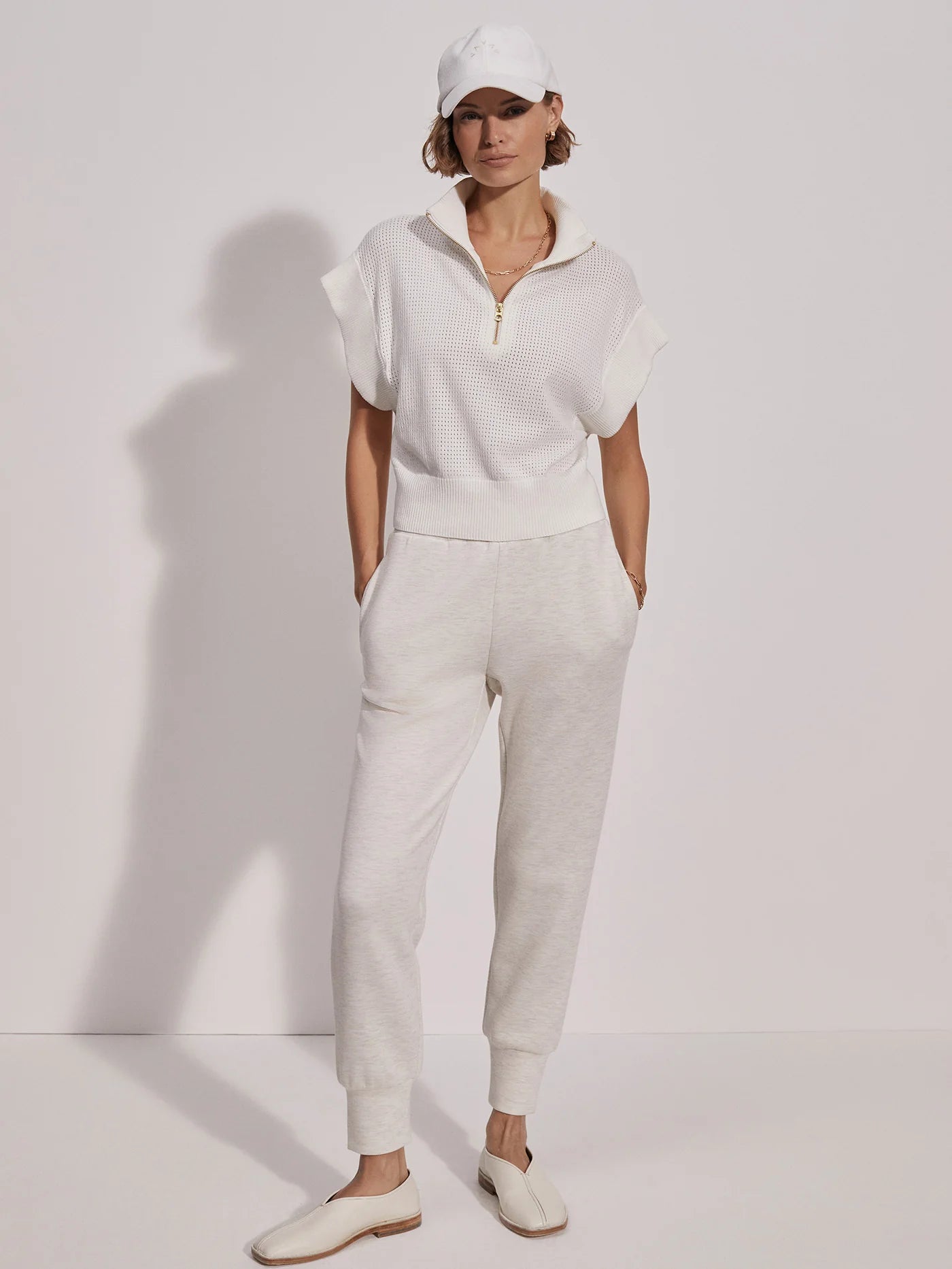 Fulton Cropped Knit in White