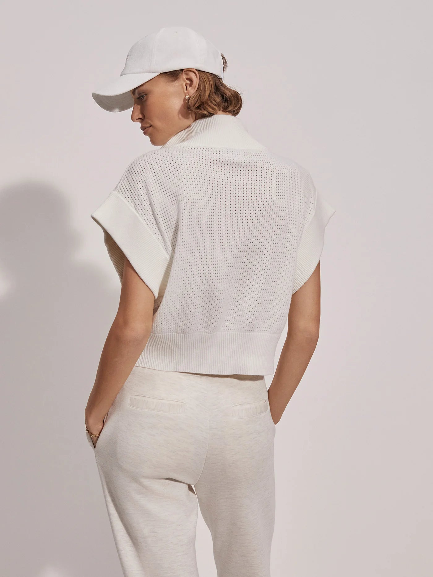 Fulton Cropped Knit in White