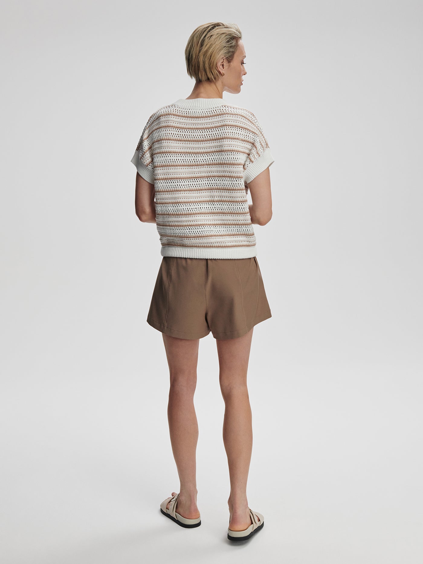 Ciara Stripe Knit Top in Chanterelle Stripe