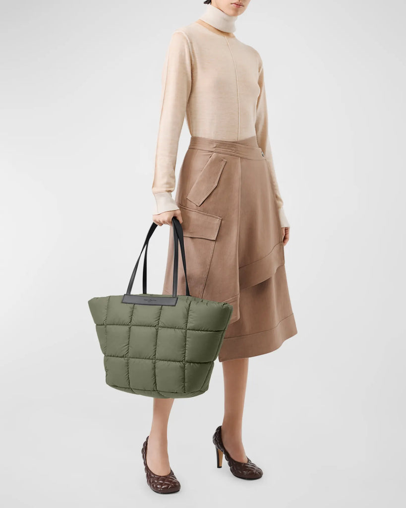Porter Max Quilted Tote in Moss