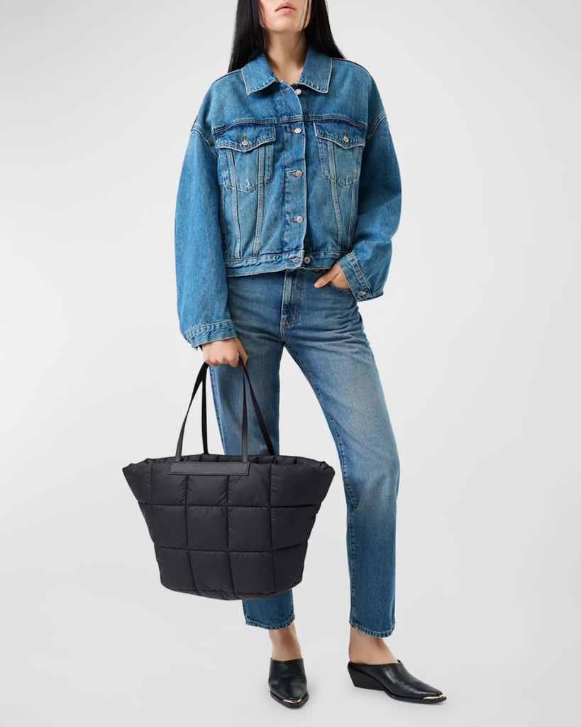 Porter Max Quilted Tote in Matte Black