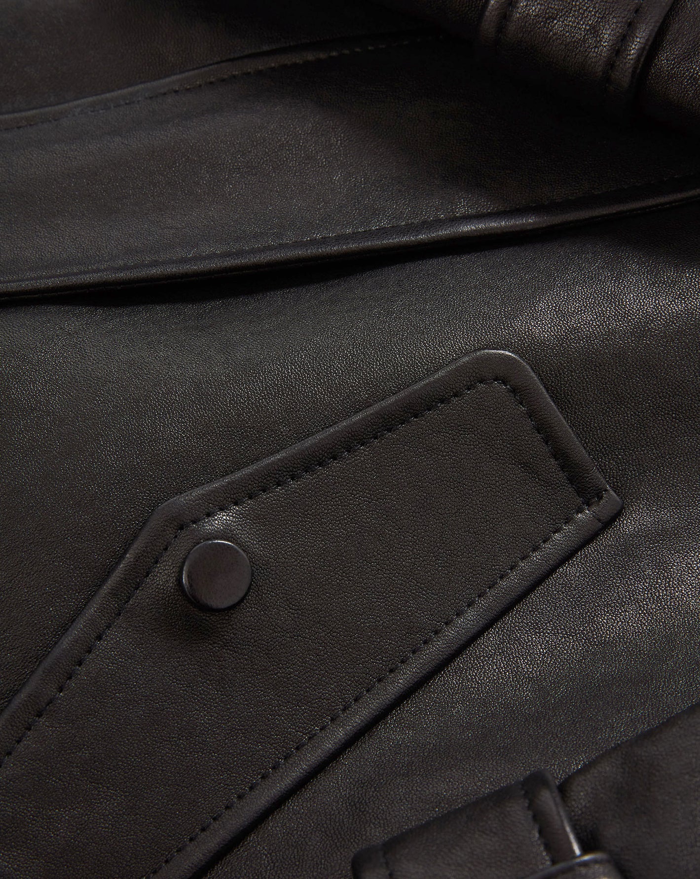 Bateman Cropped Leather Jacket in Black