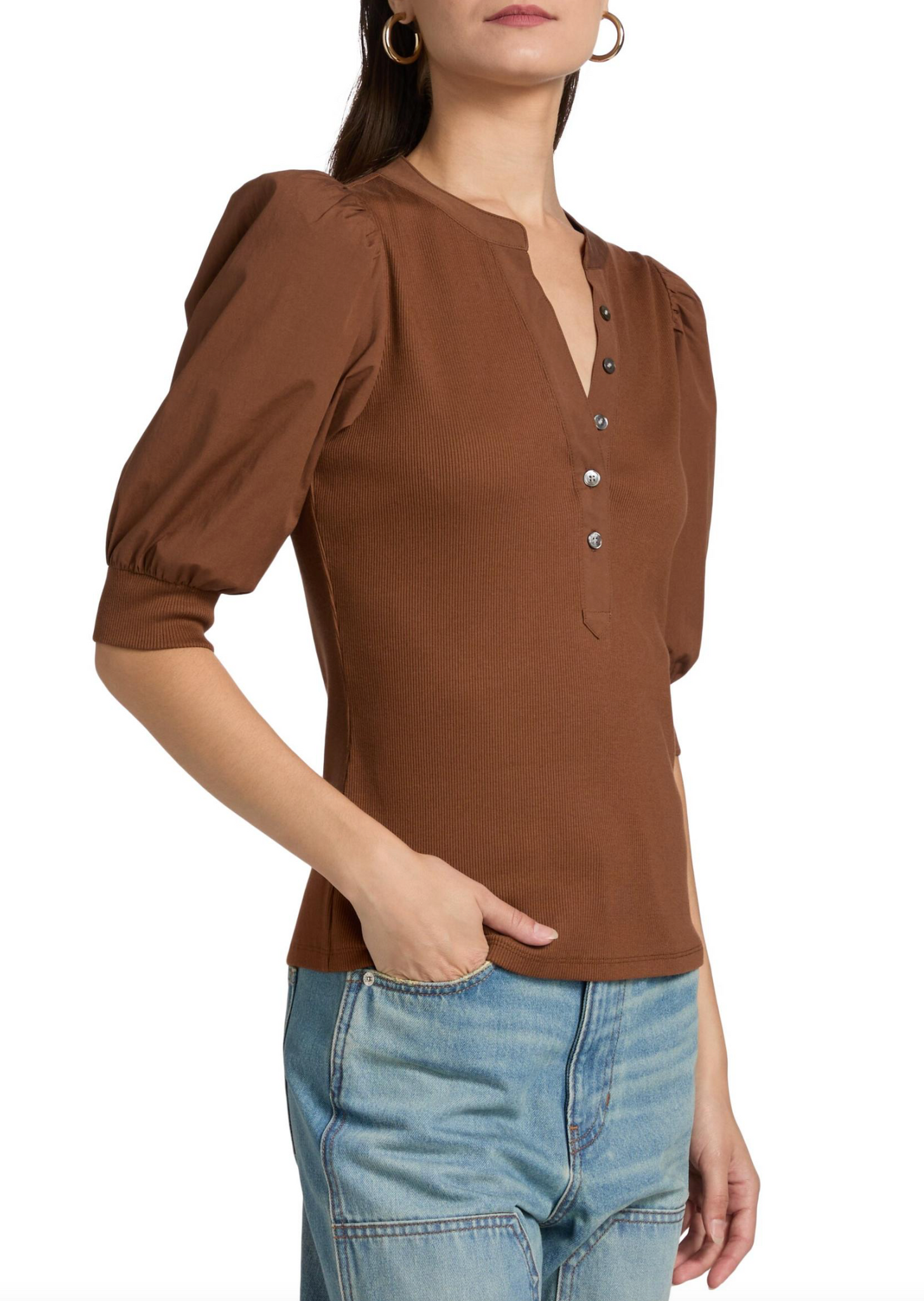 Coralee Top in Mahogany