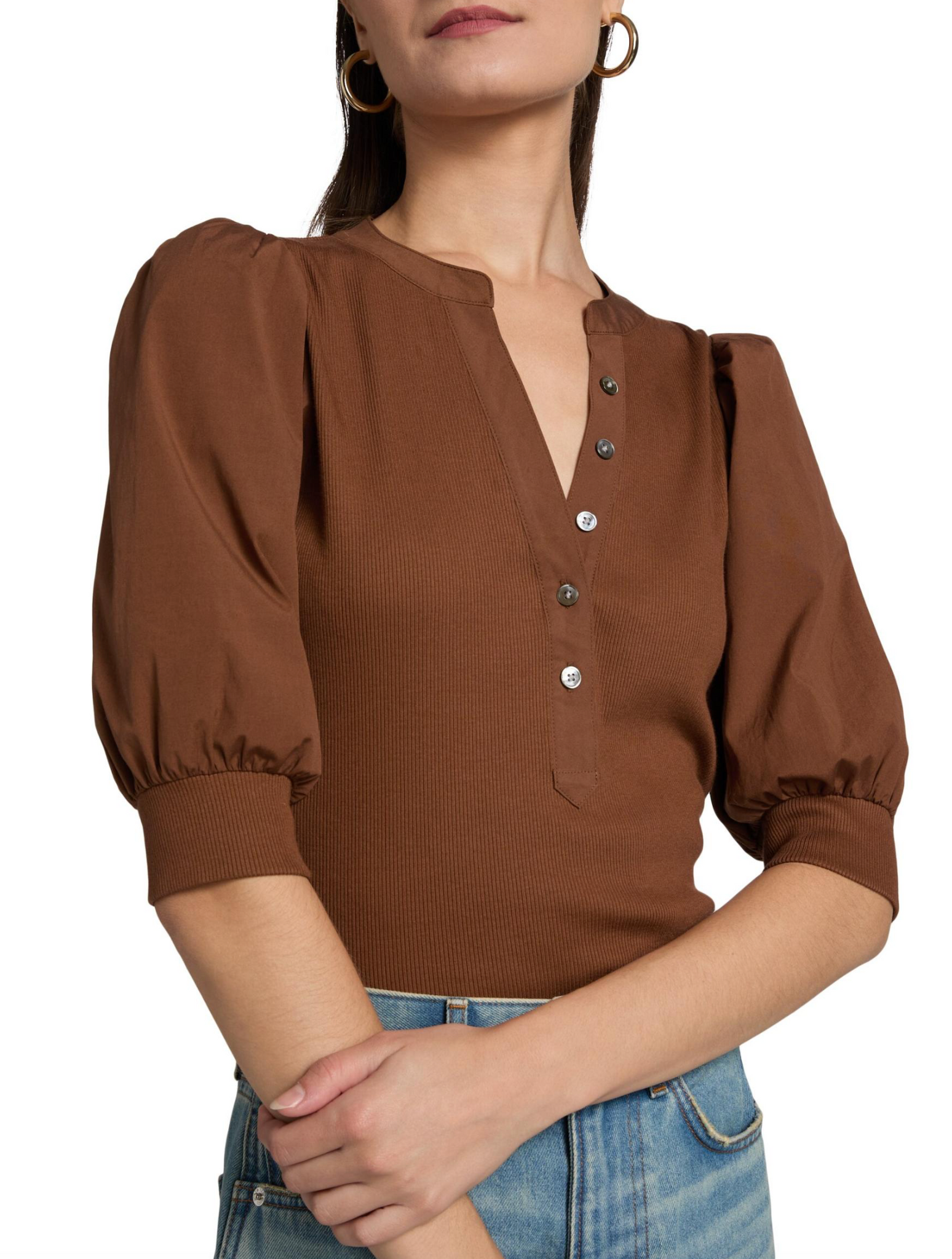 Coralee Top in Mahogany