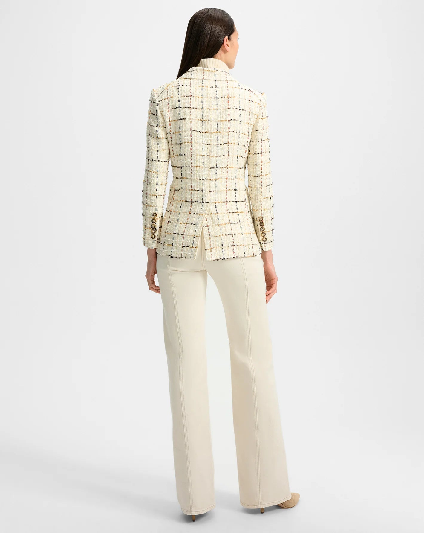Healy Tweed Dickey Jacket in Ecru Multi