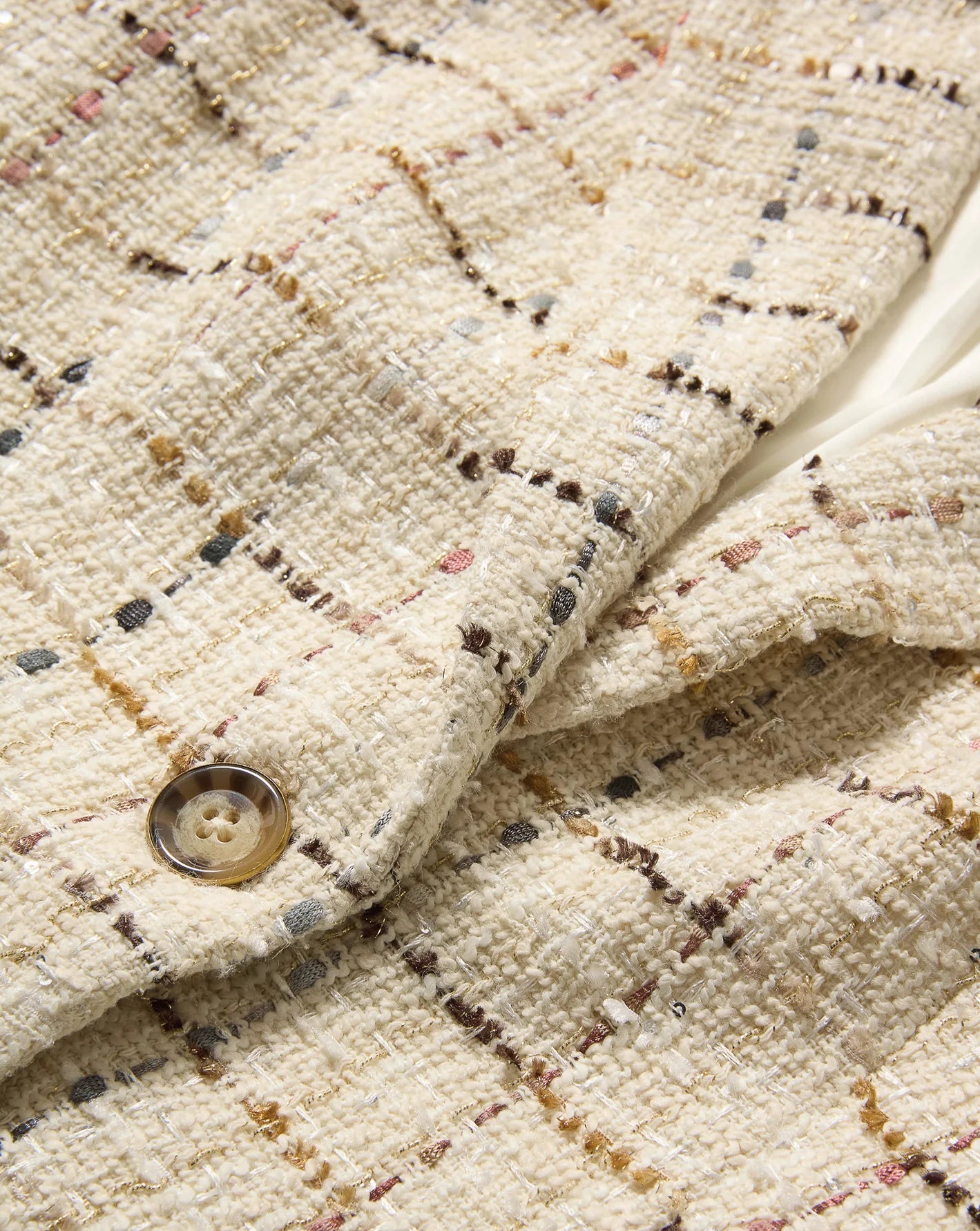 Healy Tweed Dickey Jacket in Ecru Multi