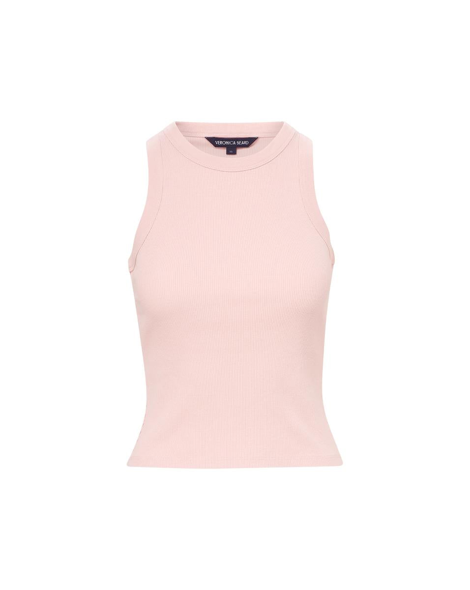 Jordyn Cropped Tank in Pink Clay