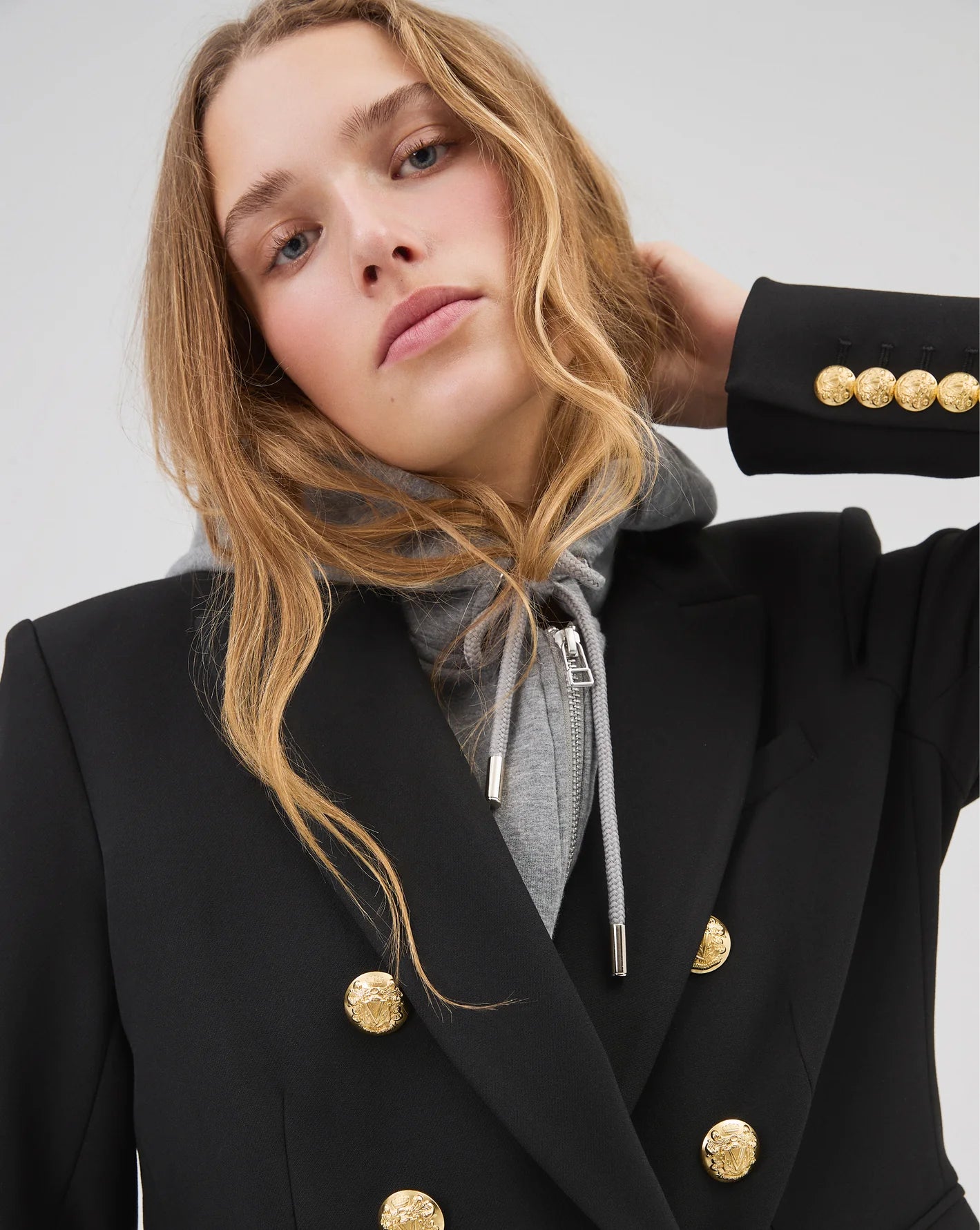 Miller Dickey Jacket in Black Gold Buttons
