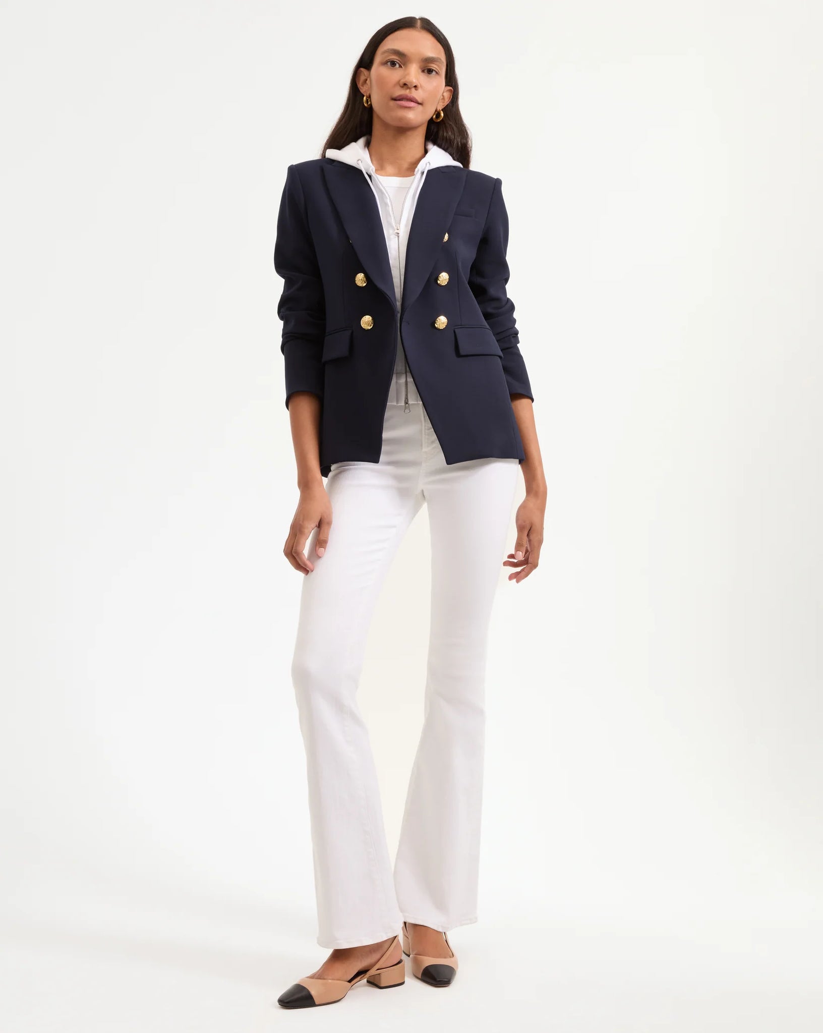 Miller Dickey Jacket in Navy Gold Buttons
