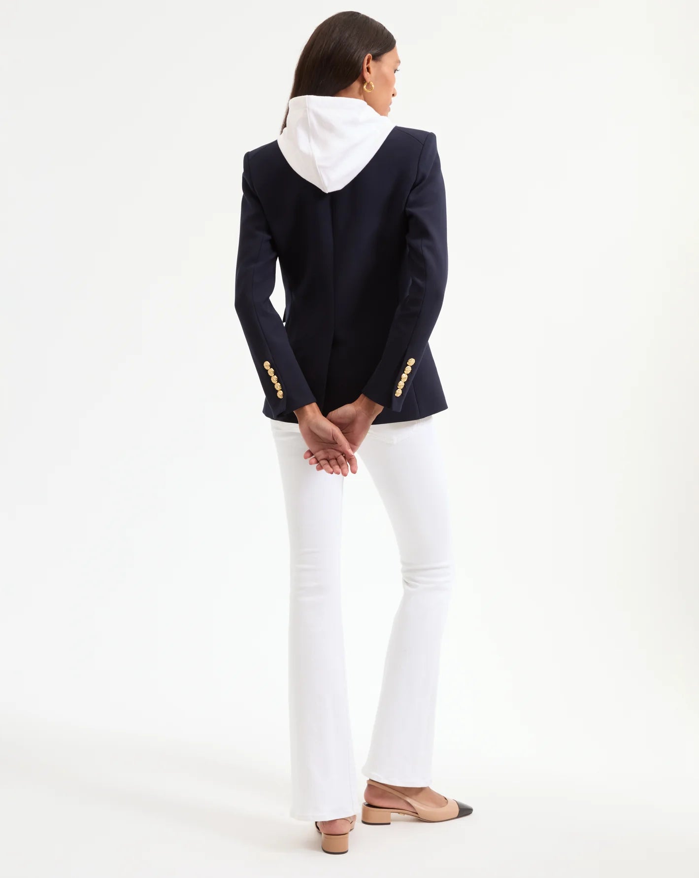 Miller Dickey Jacket in Navy Gold Buttons