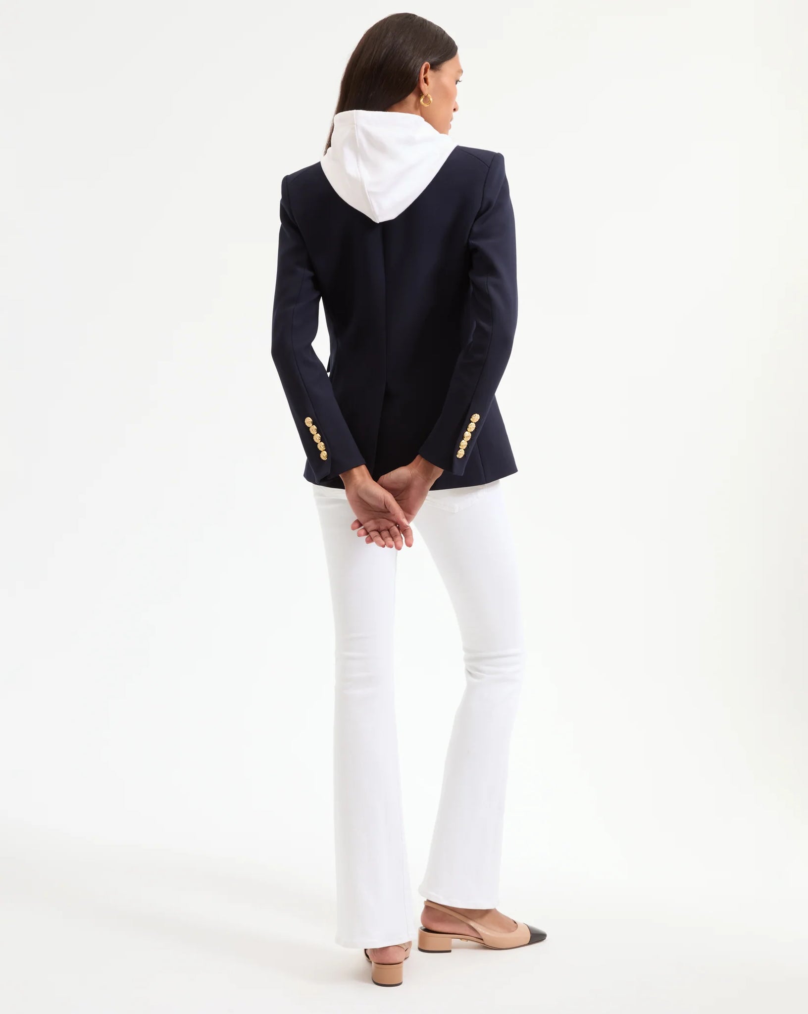 Miller Dickey Jacket in Navy Gold Buttons