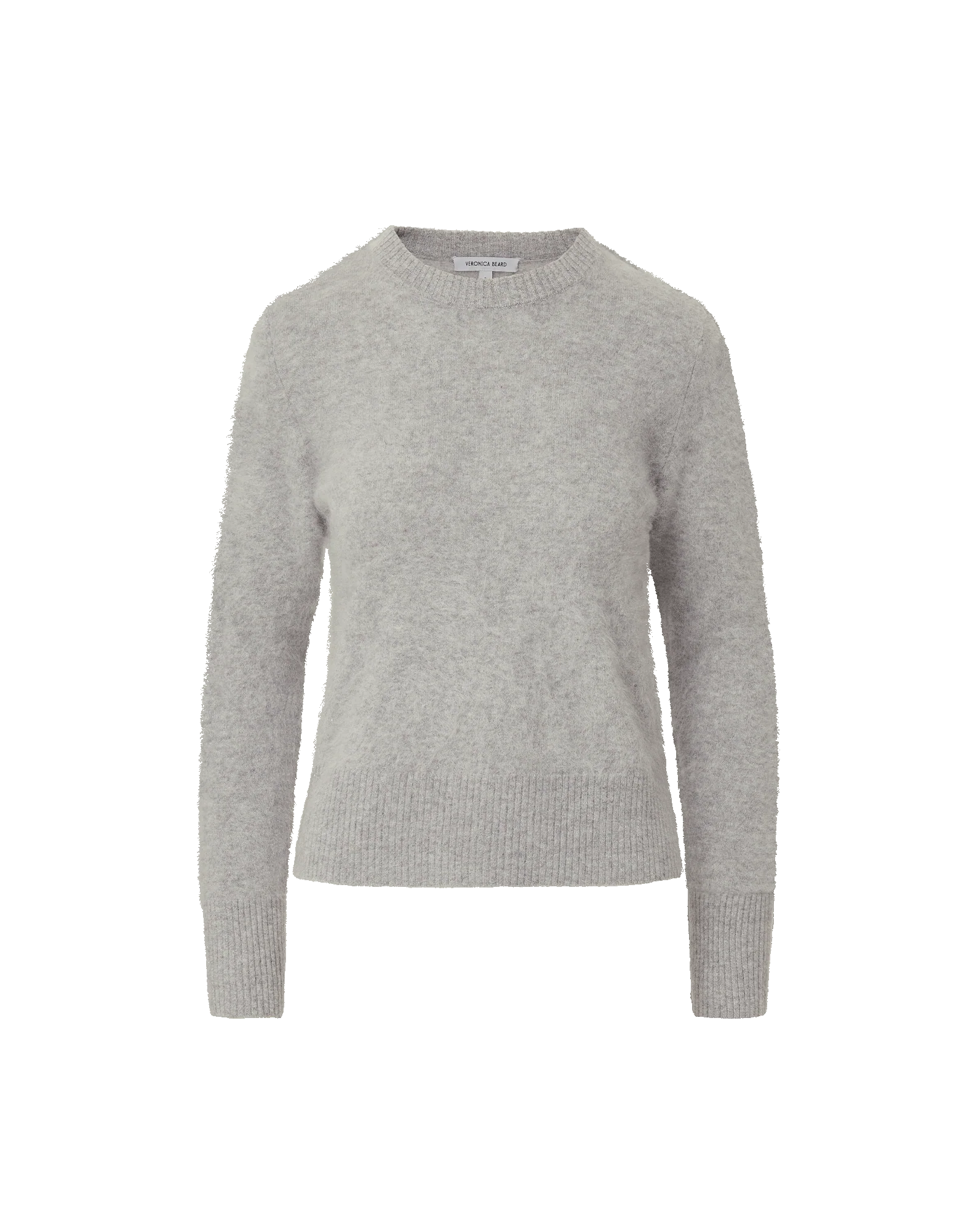 Pippen Brushed Cashmere Pullover in Heather Grey