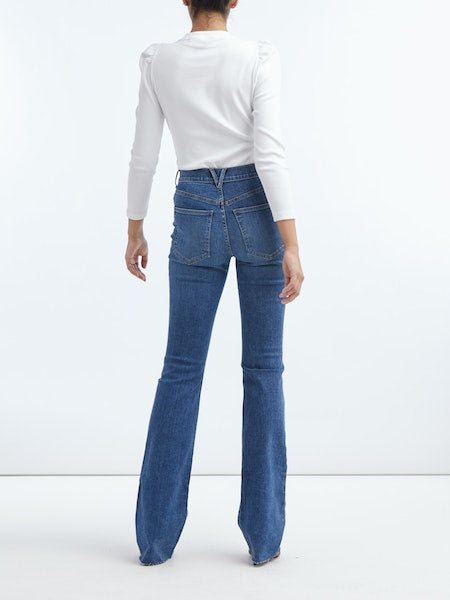 Britney Puff-Sleeved Top in White