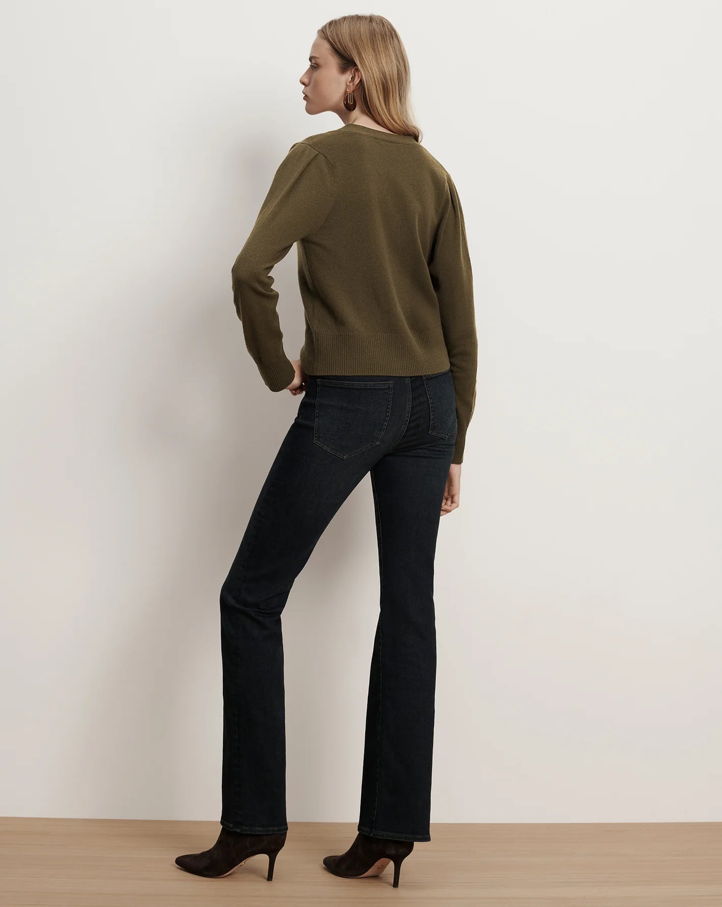 Solene Cashmere Cardigan in Cypress
