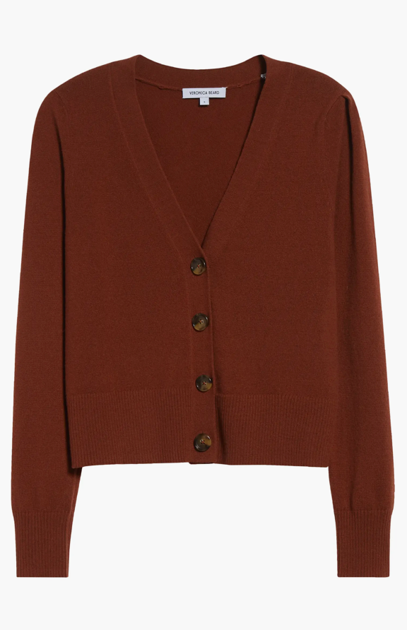 Solene Cashmere Cardigan in Orange Brandy