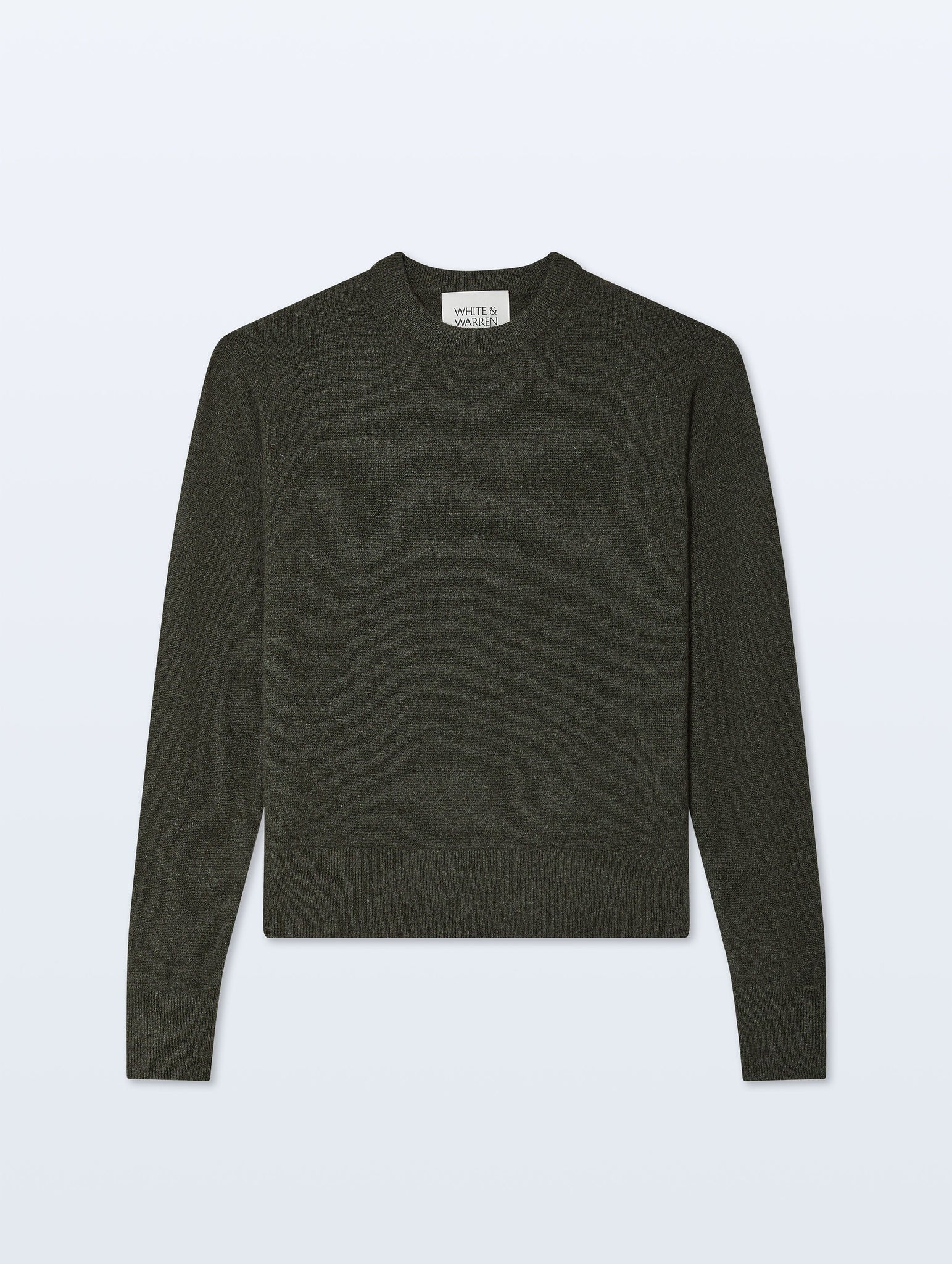 Cashmere Crewneck in Thyme Heather