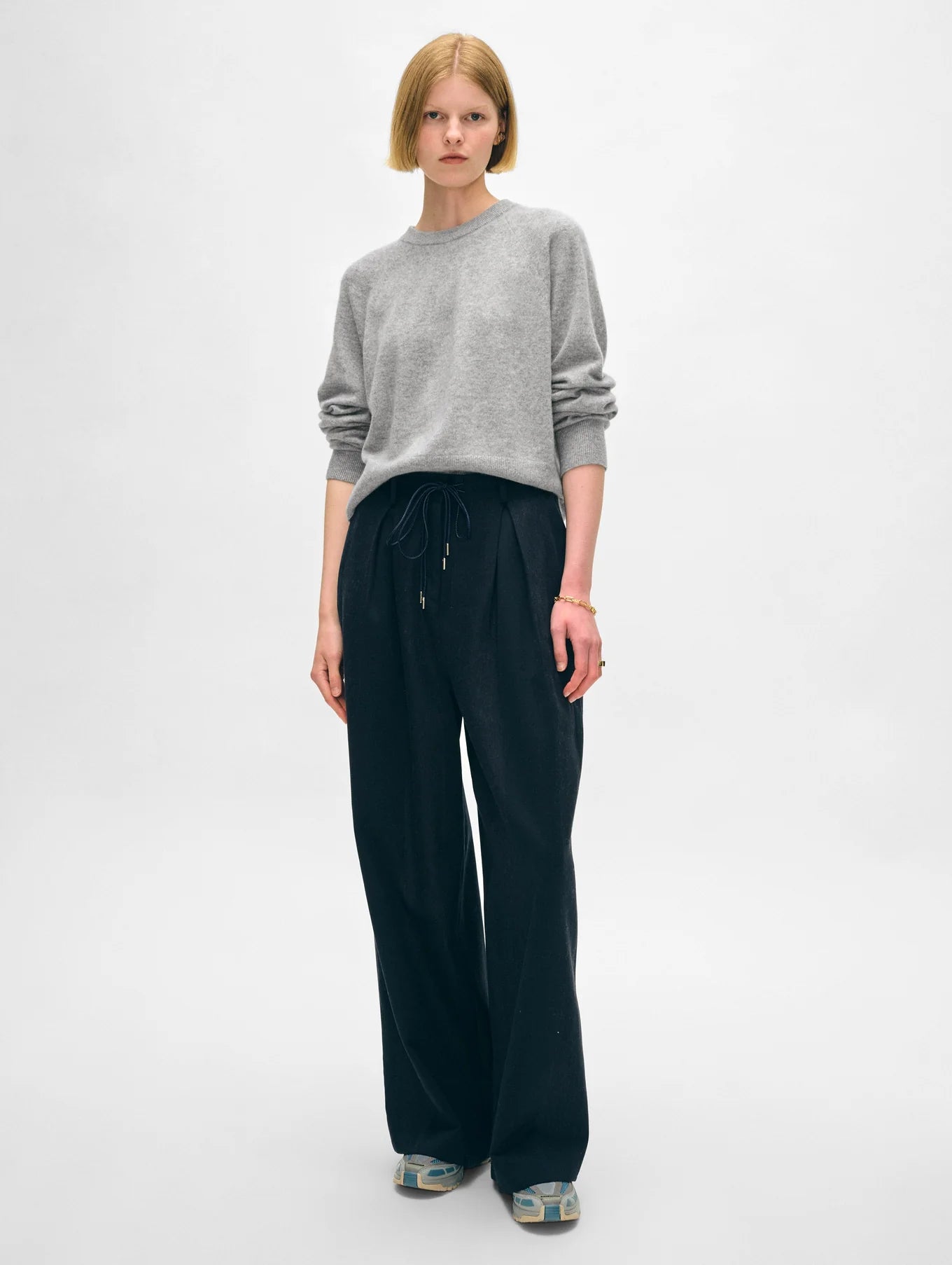 Cashmere Easy Sweatshirt in Grey Heather