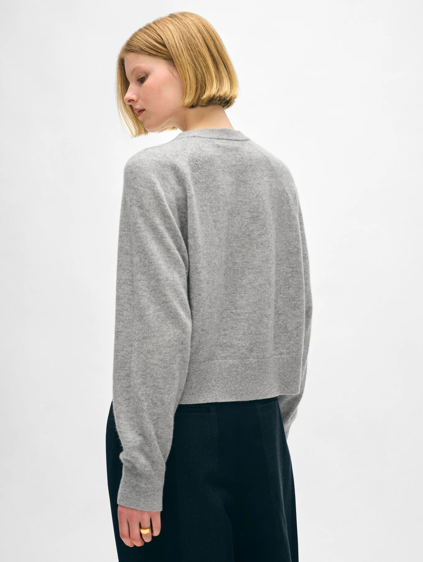 Cashmere Easy Sweatshirt in Grey Heather