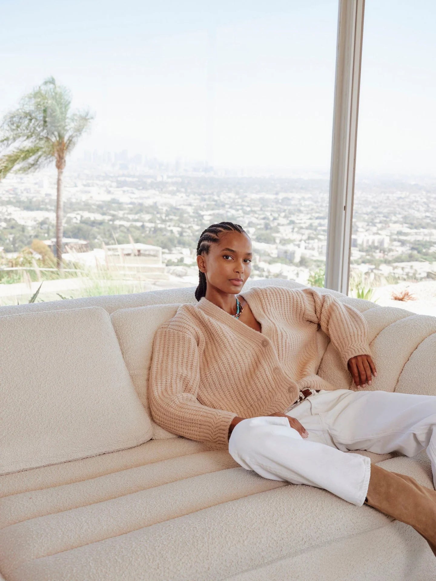 Milli Cardigan in Cream Ice