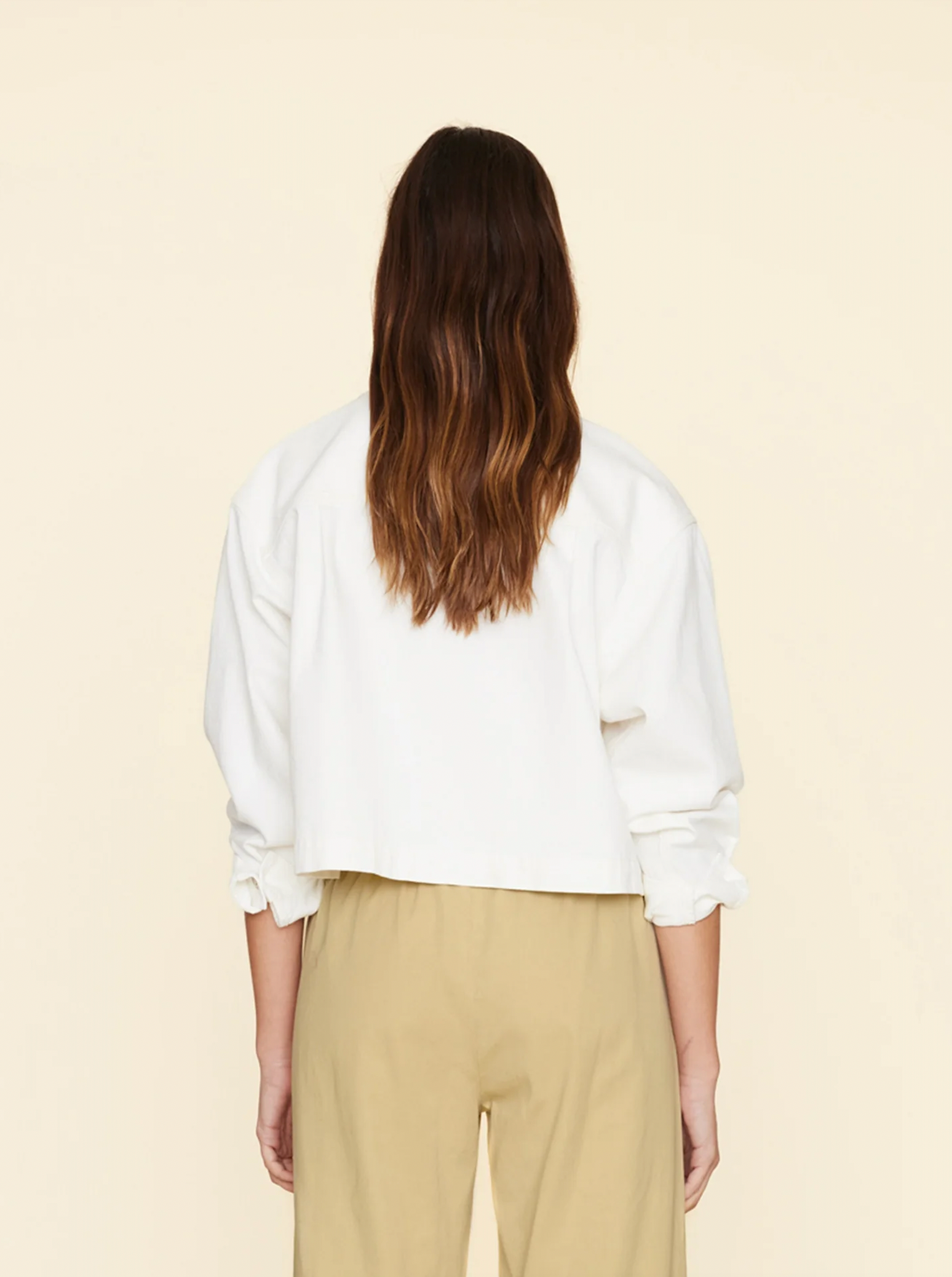 Nicky Denim Top in White