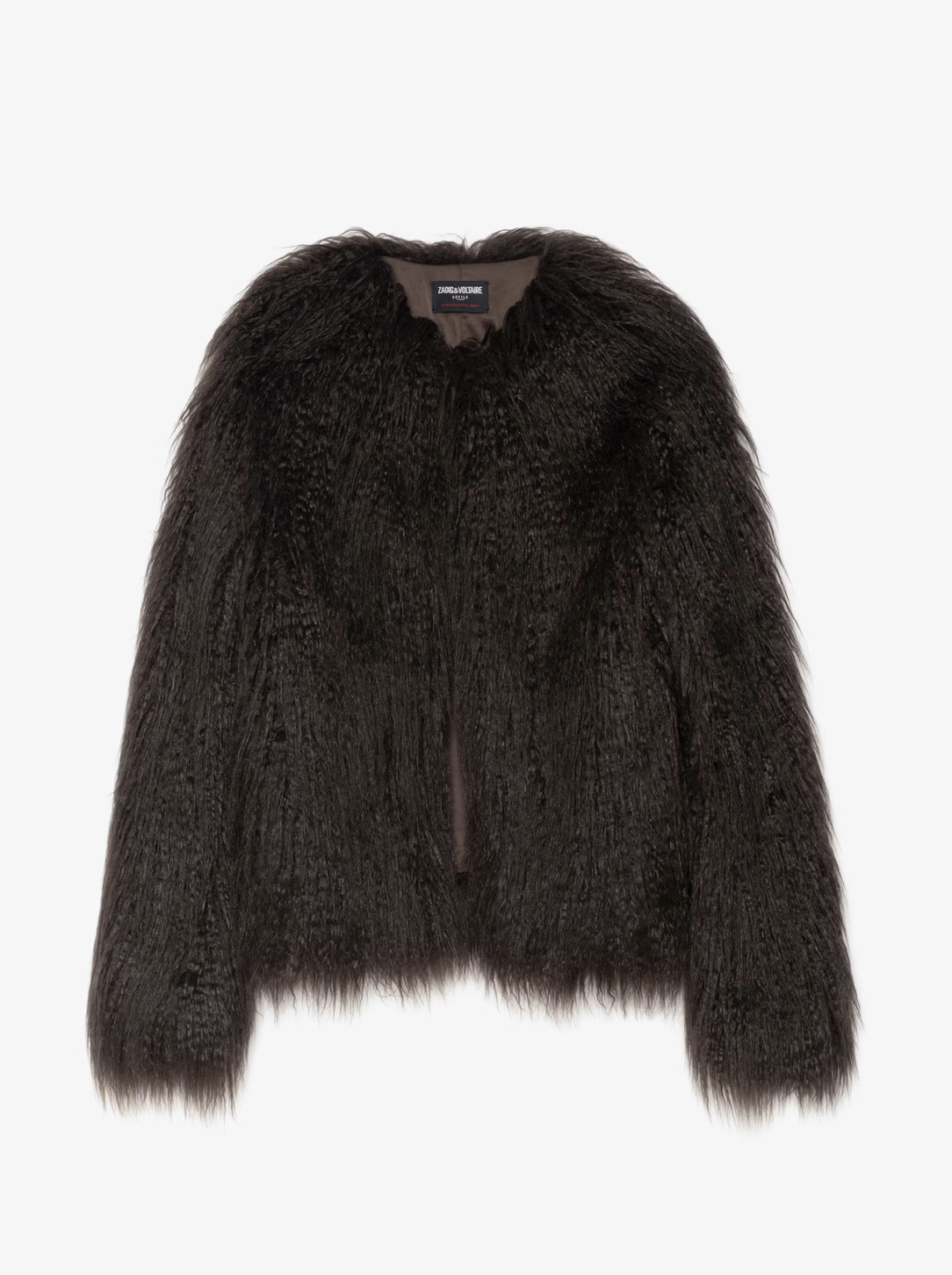 Freddie Faux Fur Coat in Dark Chocolate