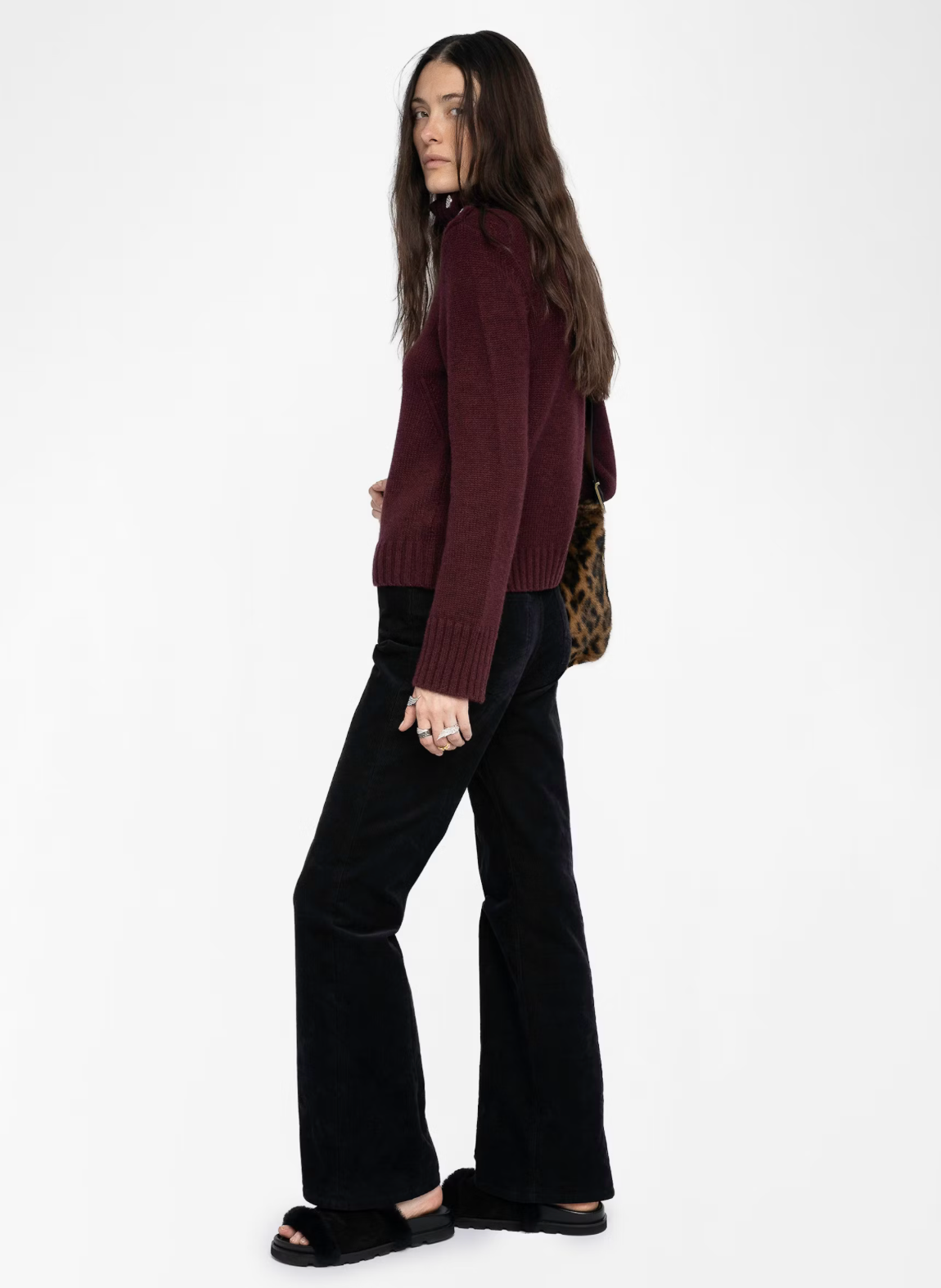 Nalma Cashmere Sweater in Burgundy