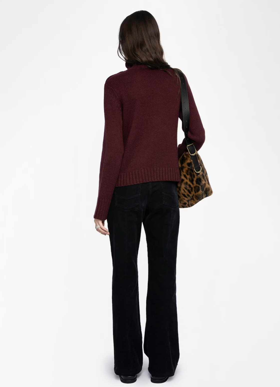 Nalma Cashmere Sweater in Burgundy