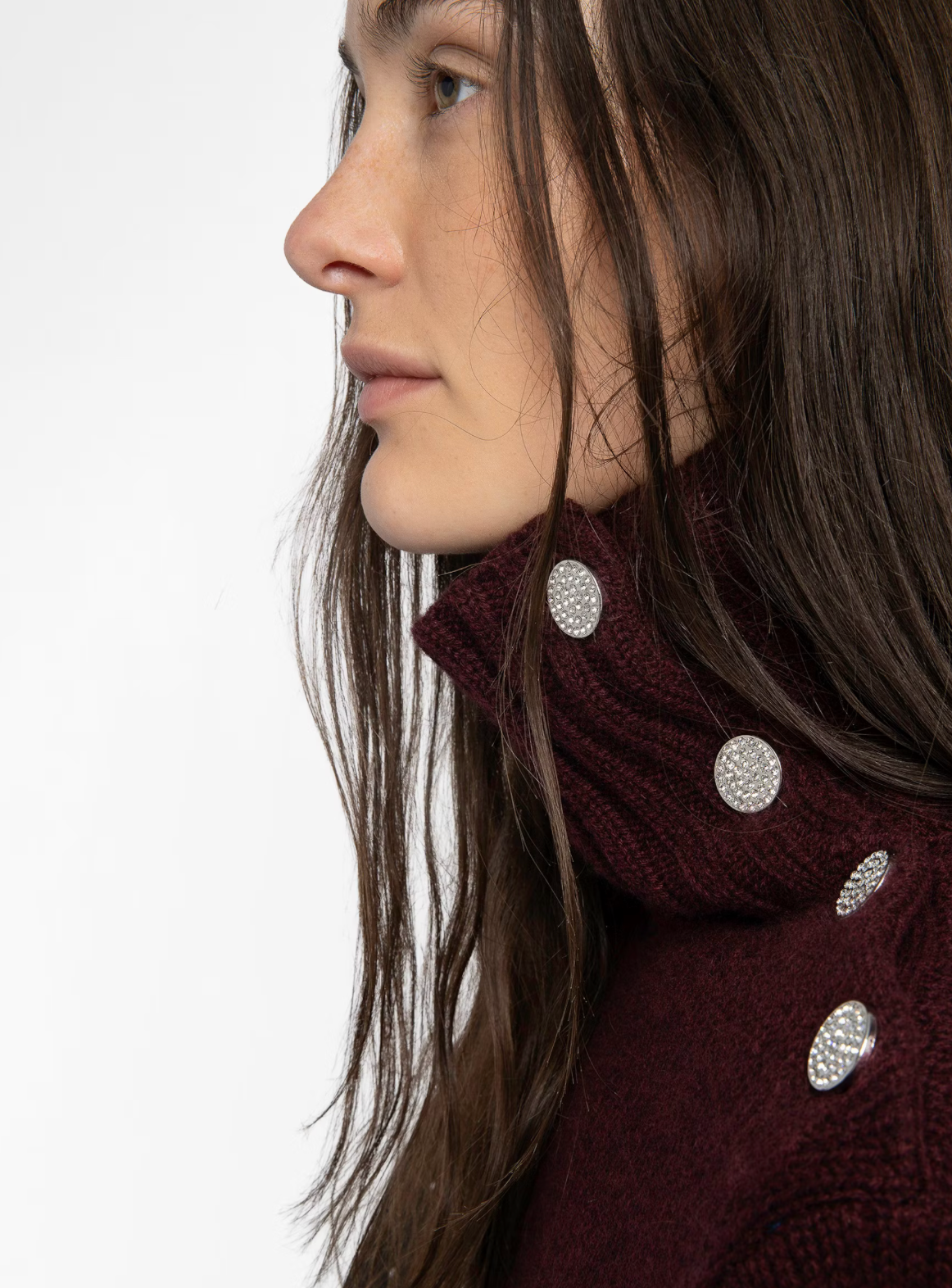 Nalma Cashmere Sweater in Burgundy