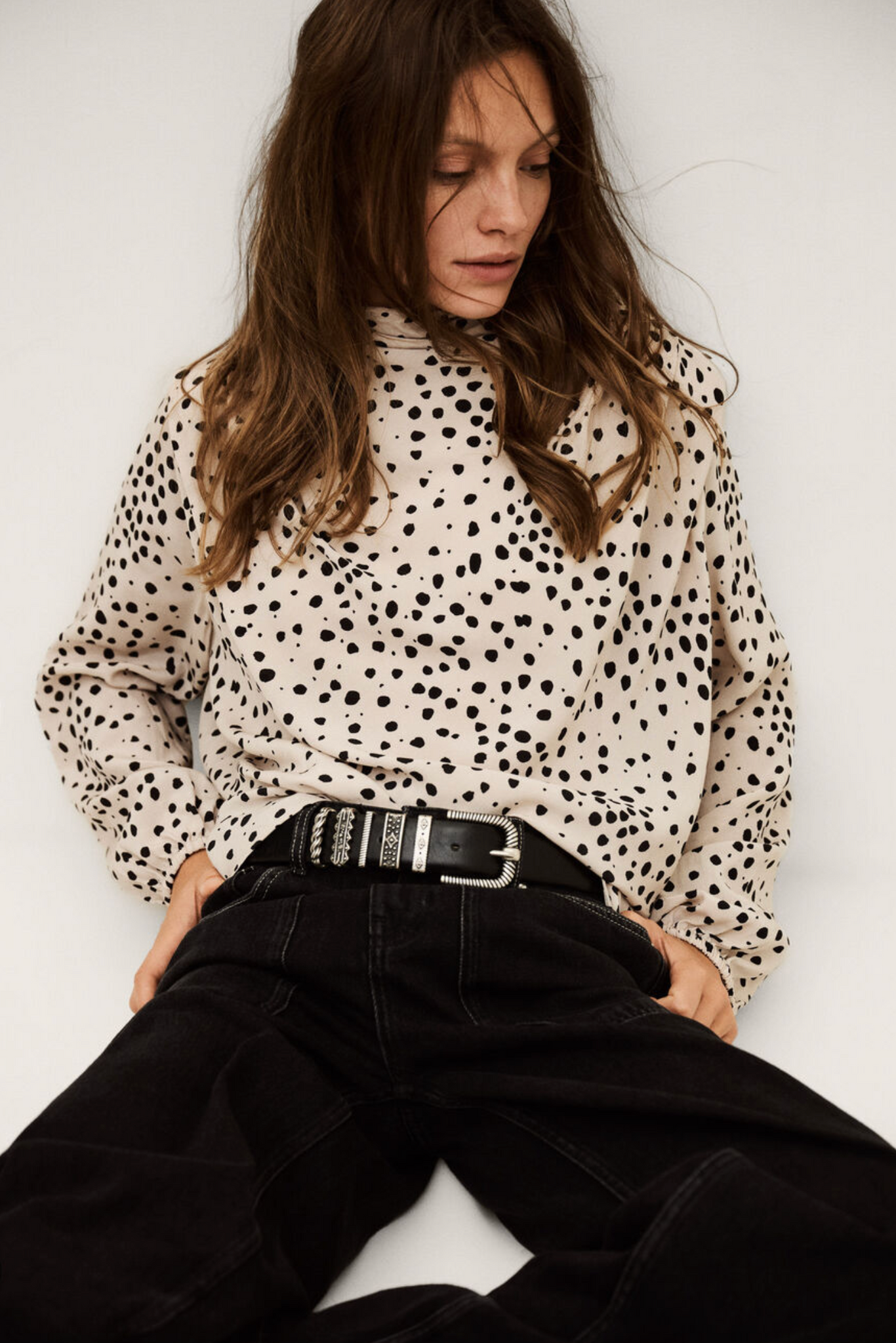 Delphine Long-Sleeved Top. Ecru