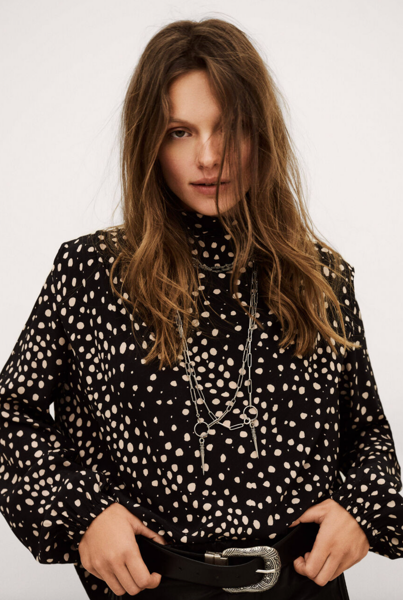 Delphine Long-Sleeved Top. Encre