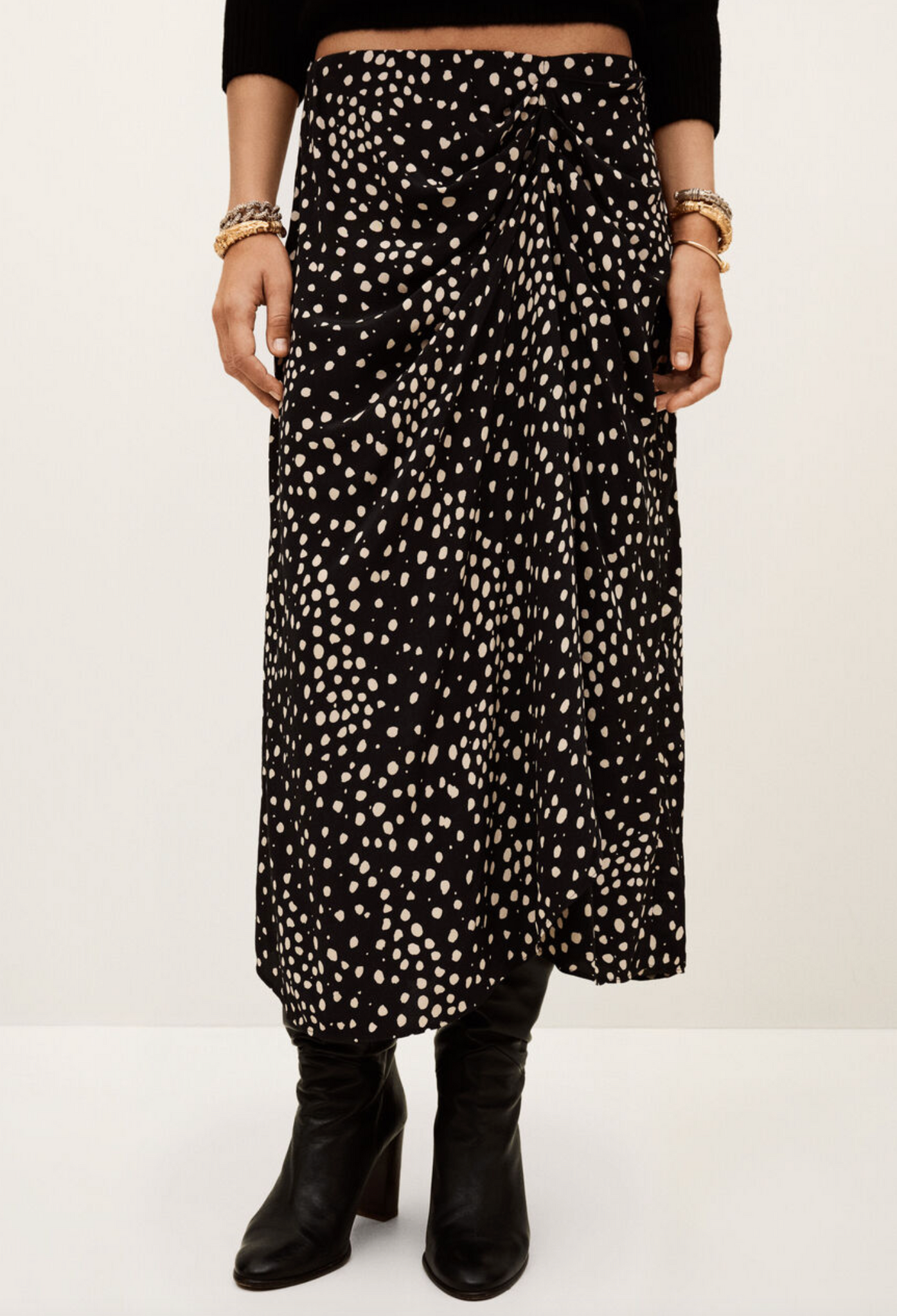 Dopera Midi Skirt. Encre