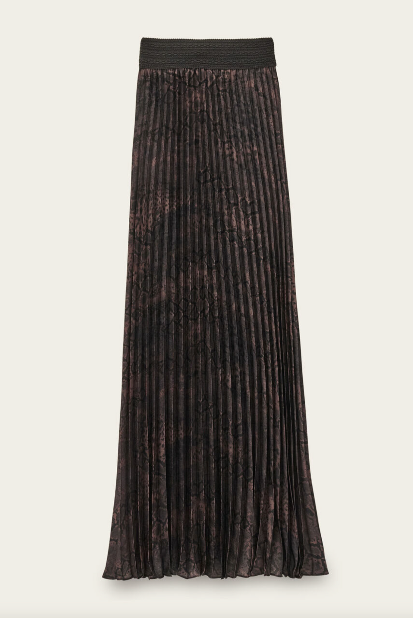Howie Pleated Skirt. Marron