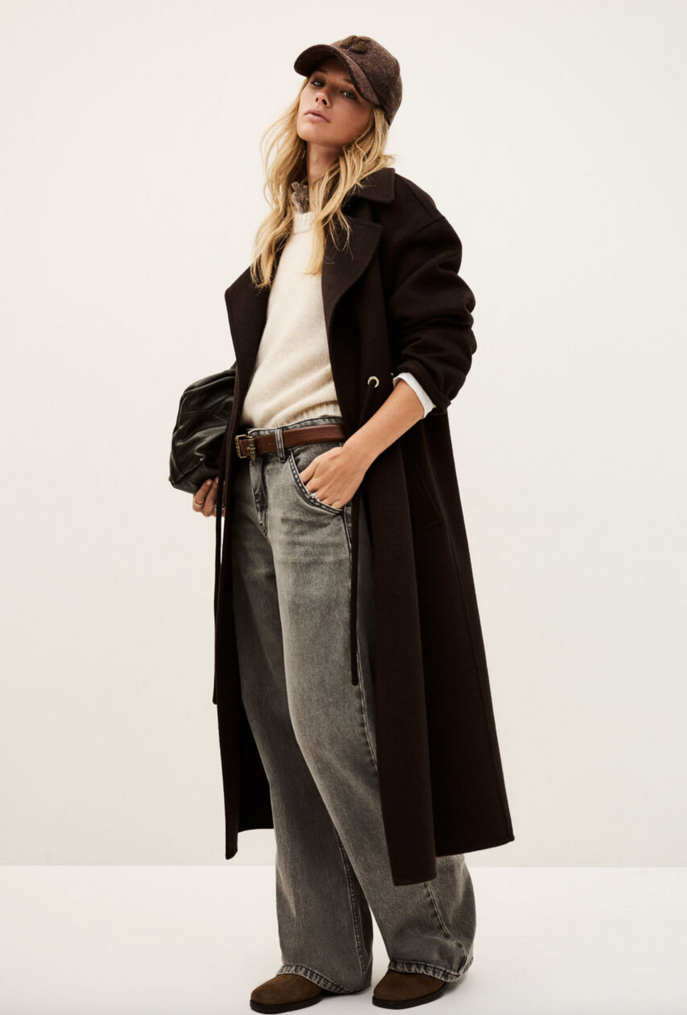 Kate Midi Coat. Chocolat