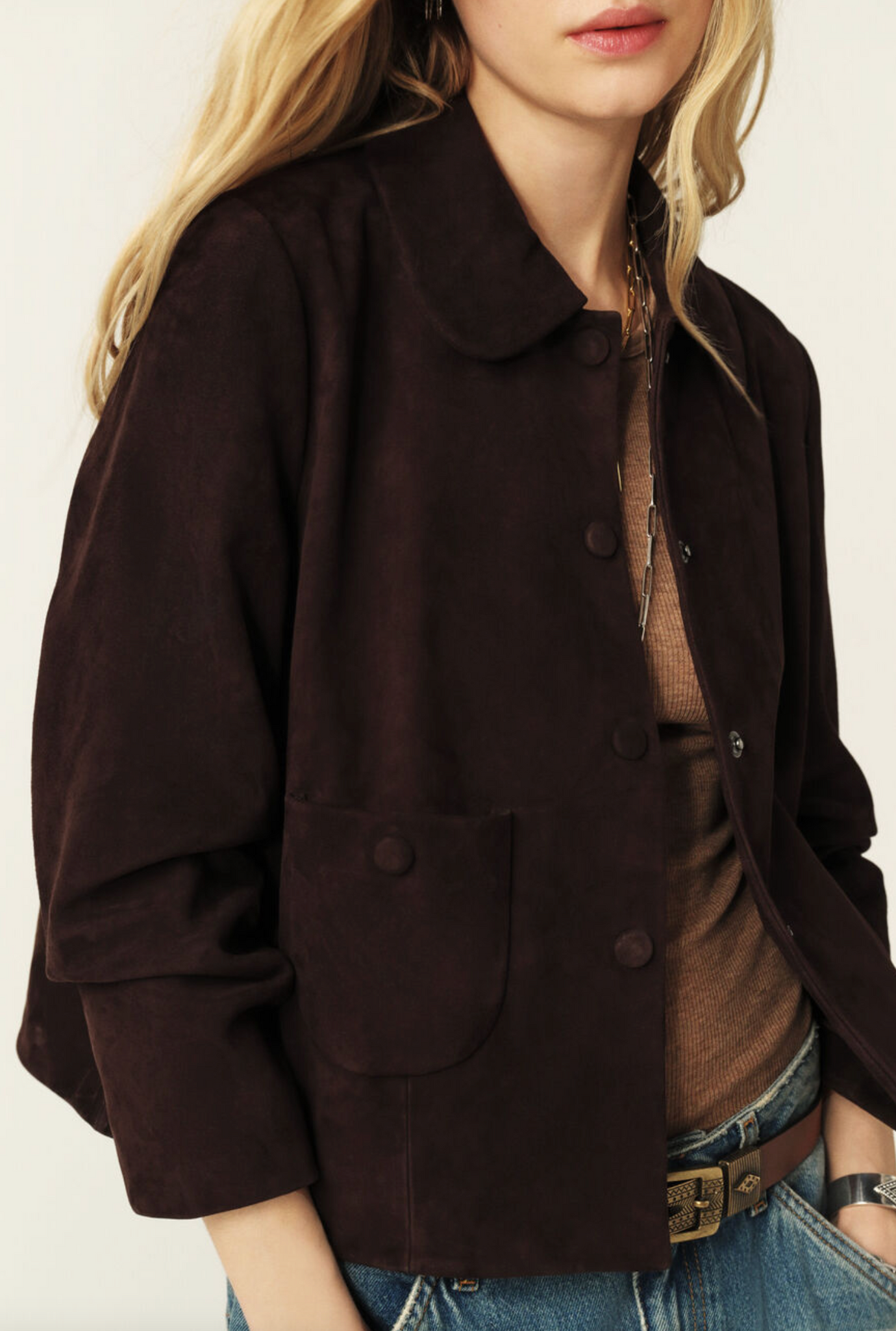 ba&sh Milas Jacket. Chocolate