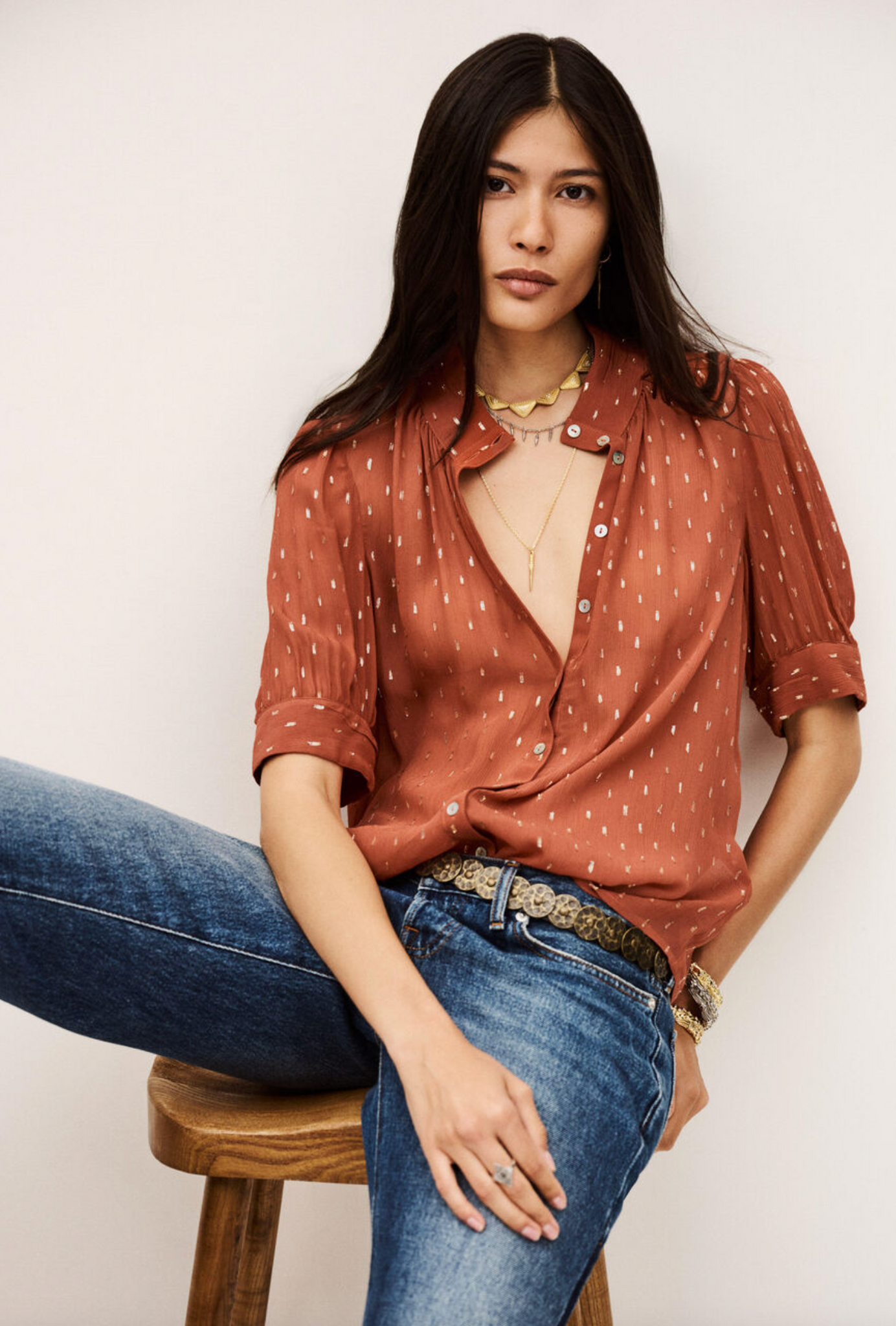 Mimi Shirt. Brique