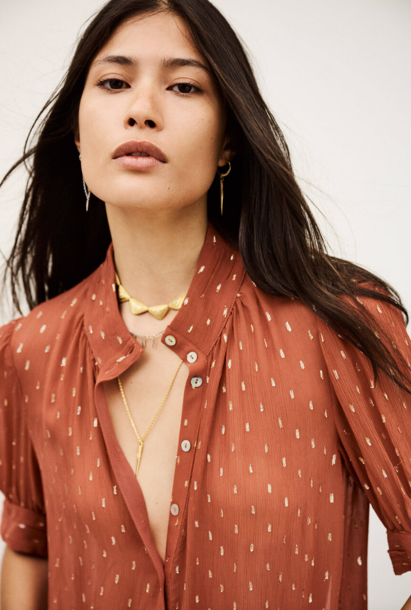Mimi Shirt. Brique