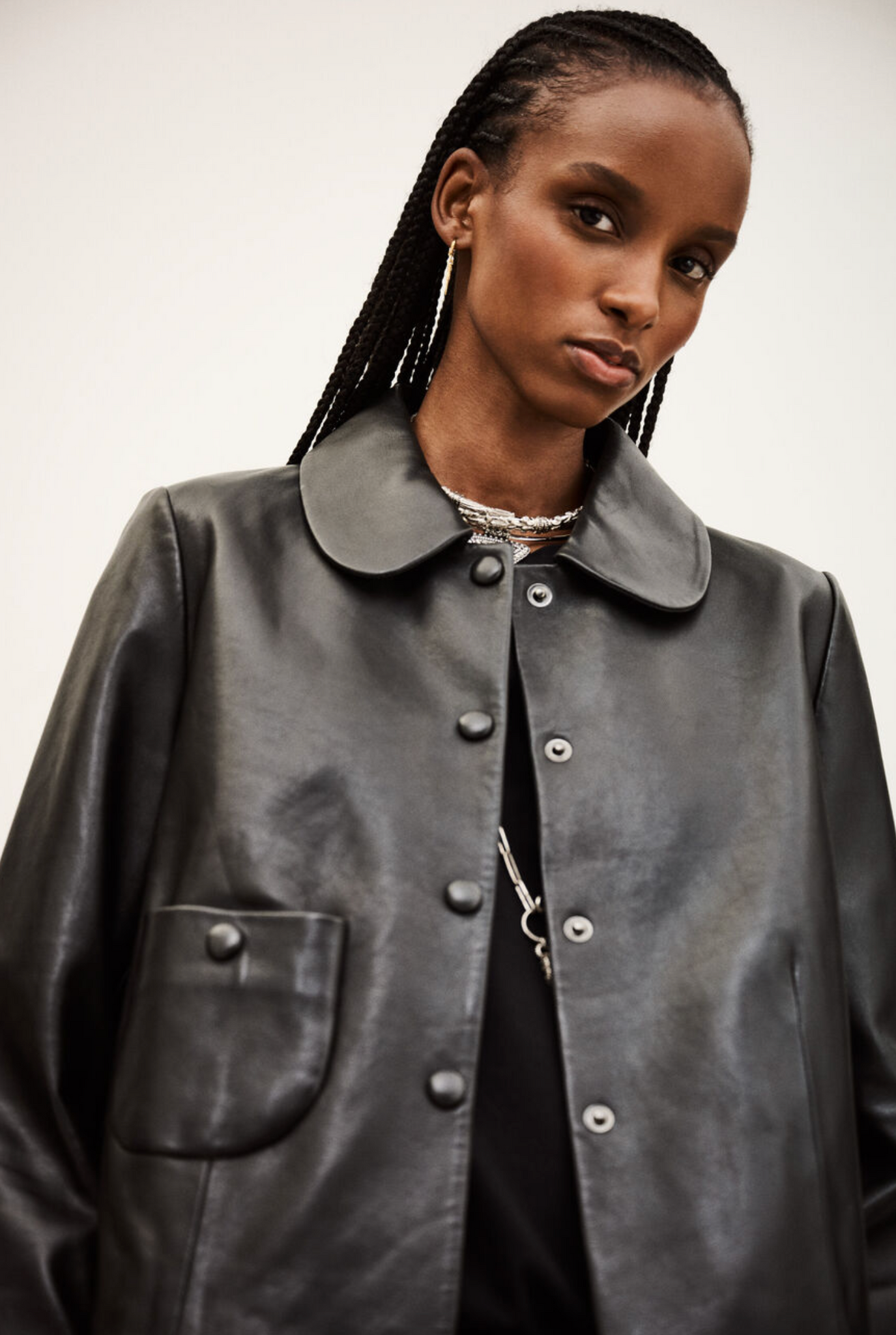 Mylos Jacket. Black Leather